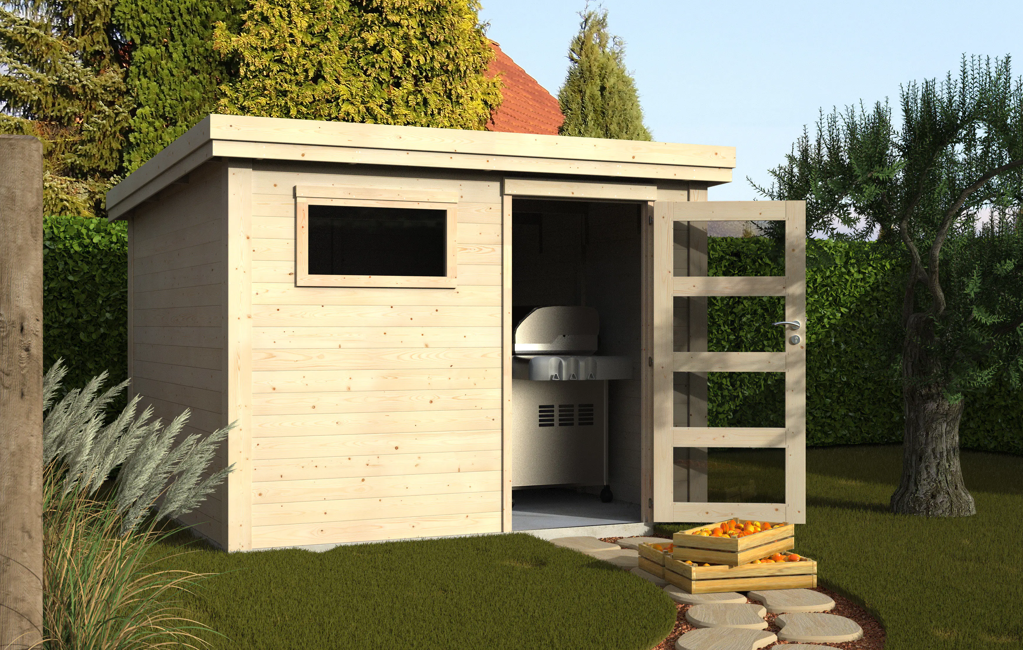 Décor et Jardin, Gartenhaus Paco 300 x 305 cm natur