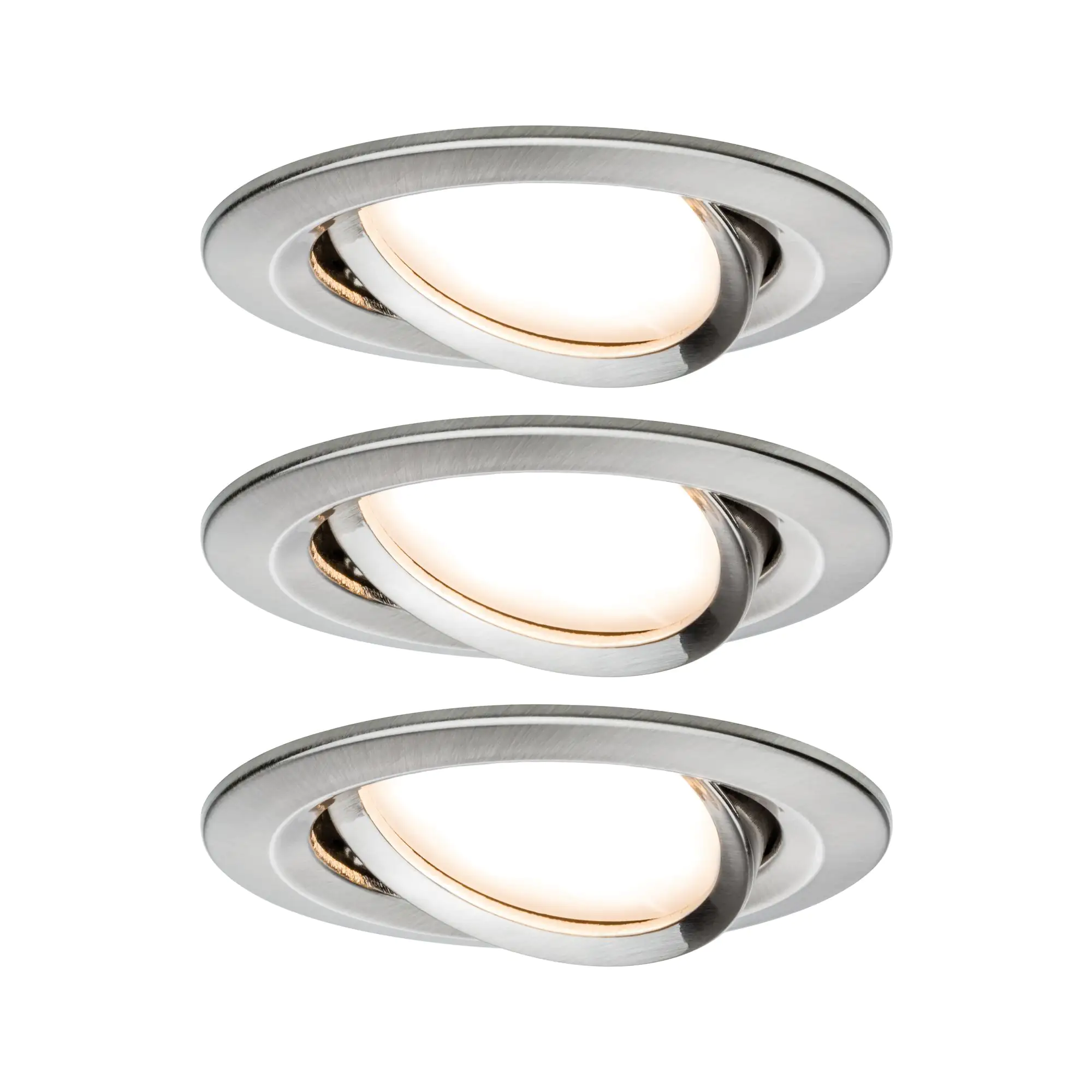 4000870934470 Paulmann LED Einbauleuchte Nova Coin 3er Set eisen 8,4 cm warmweiß
