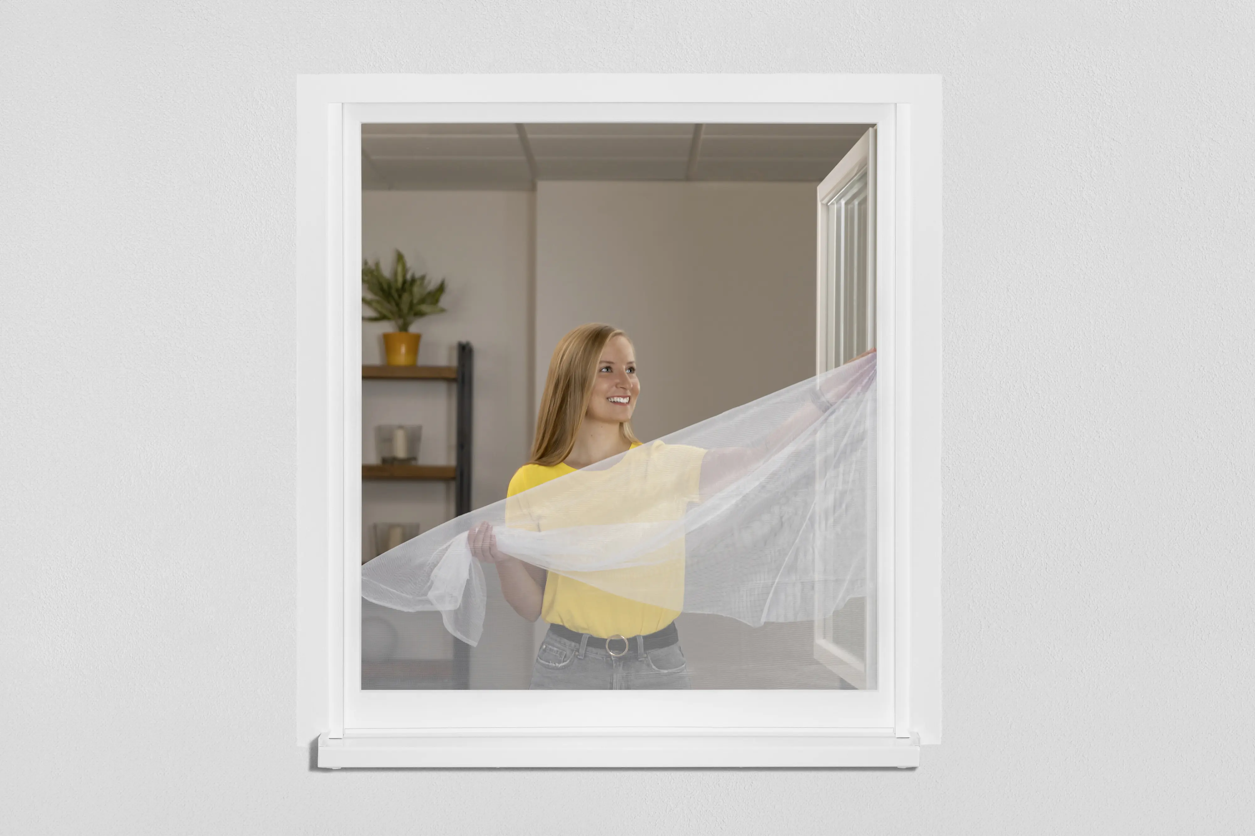 Schellenberg Fliegengitter 100 x 100 cm weiß  kürzbar