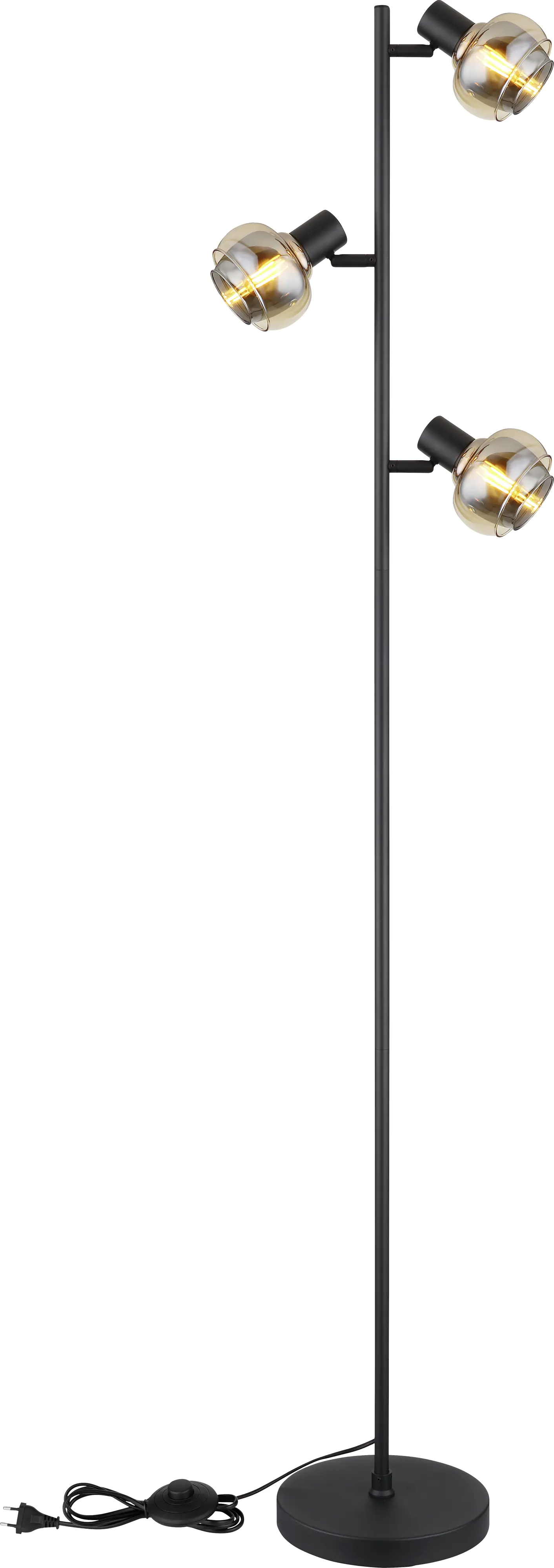 Globo Stehleuchte Tokki schwarz matt 25 x 25 x 154 cm E14