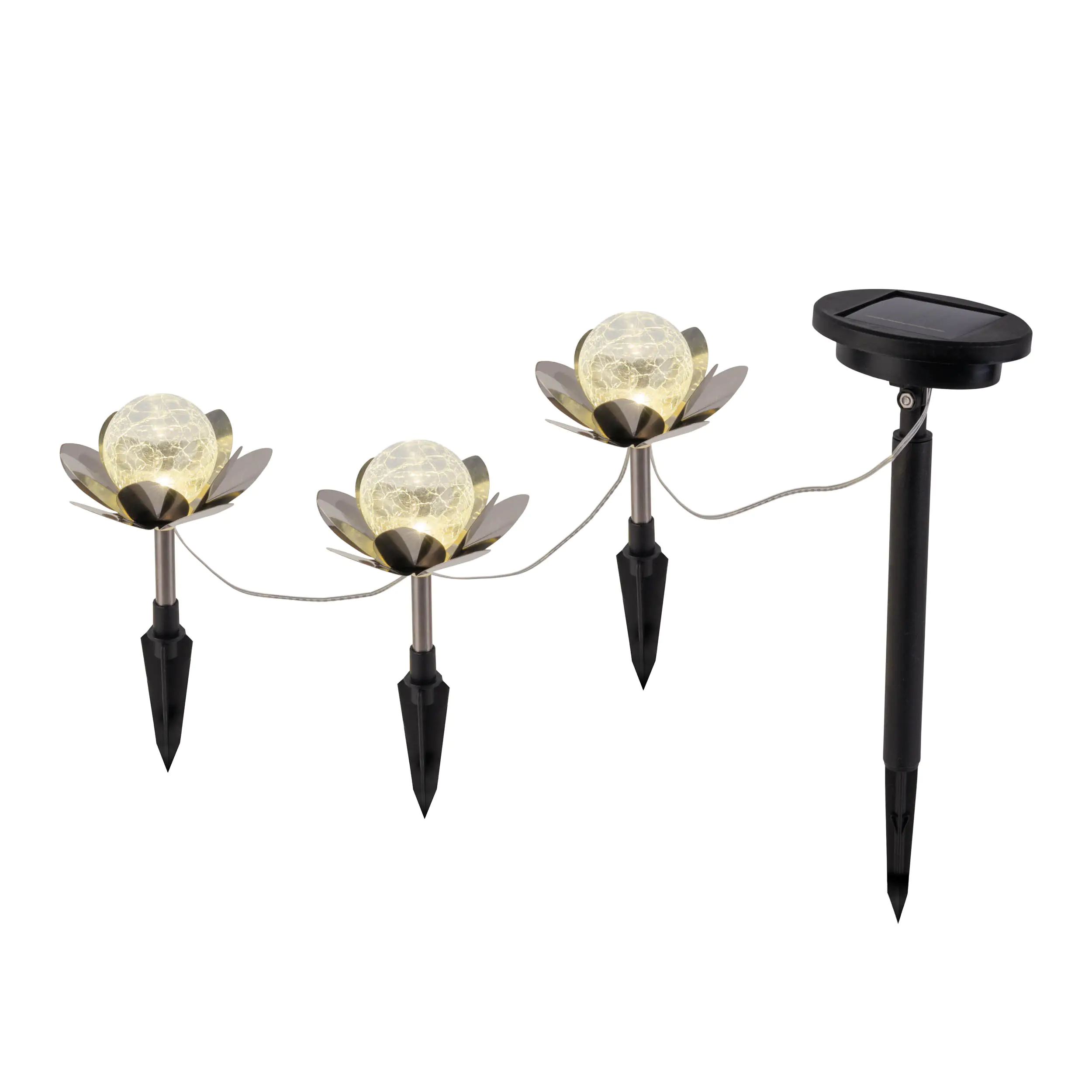Light & More LED Solarleuchte Seerose 3er Set Light & More LED Solarleuchte Seerose 3er Set