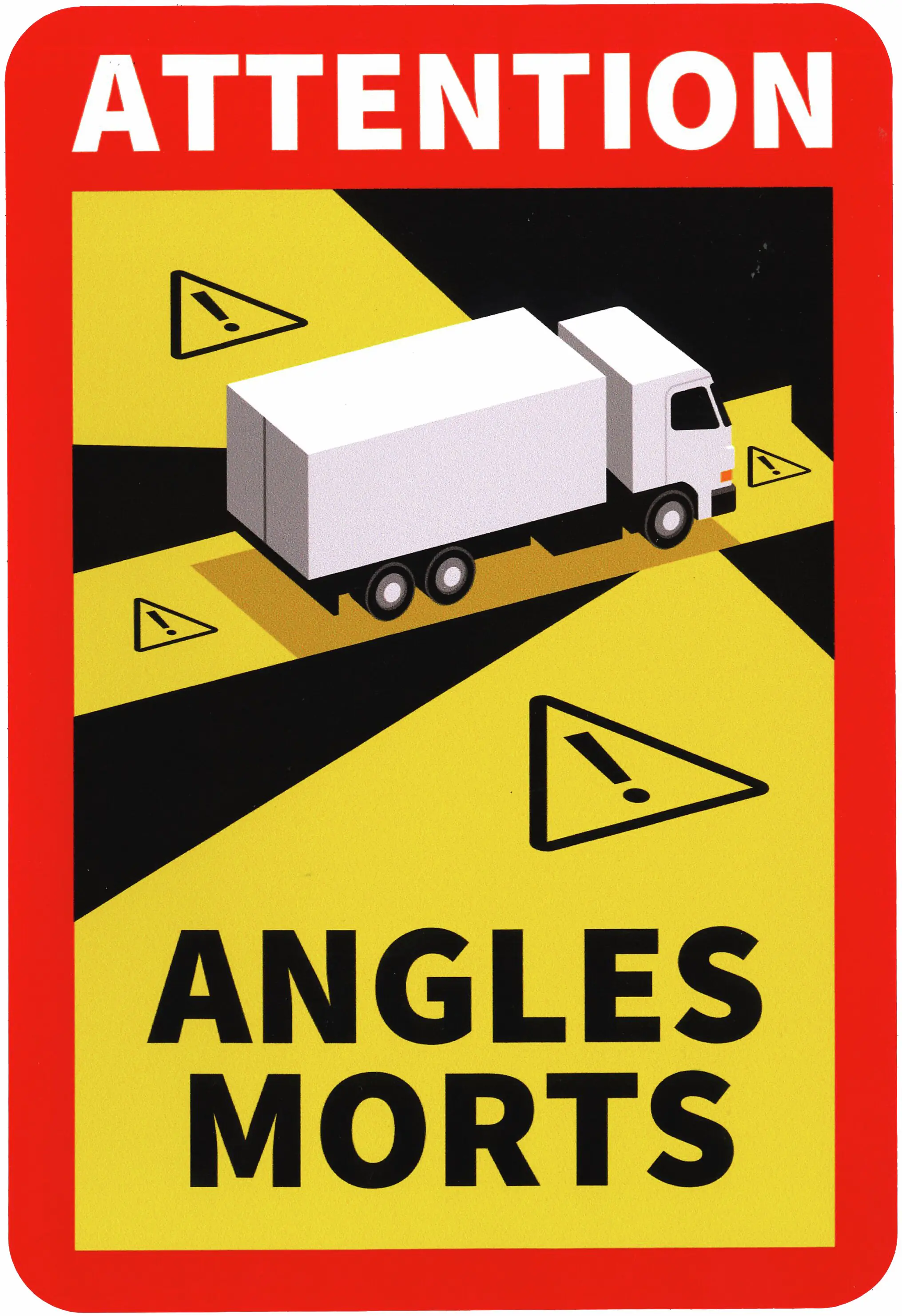 Conmetall Aufkleber Angles Morts für LKW PVC-Folie 25 x 17 cm mehrfarbig