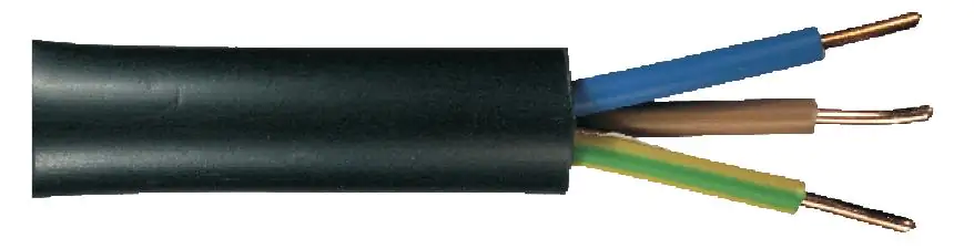 Erdkabel NYY-J 3 x 1,5 - 1 Meter, schwarz Erdkabel NYY-J 3 x 1,5 - 1 Meter, schwarz