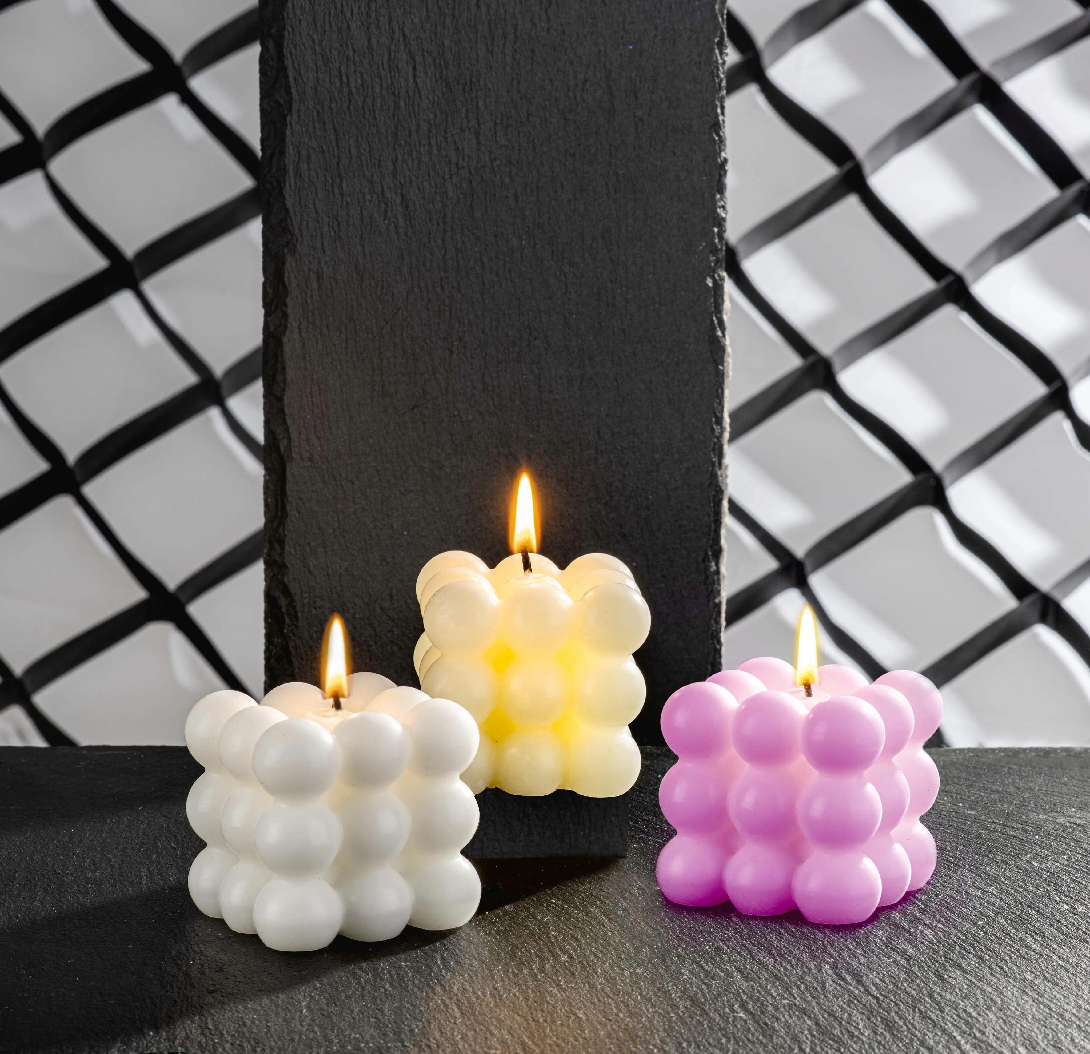 Glorex Kerzengießform aus Silikon Bubble 6 x 5,5 cm