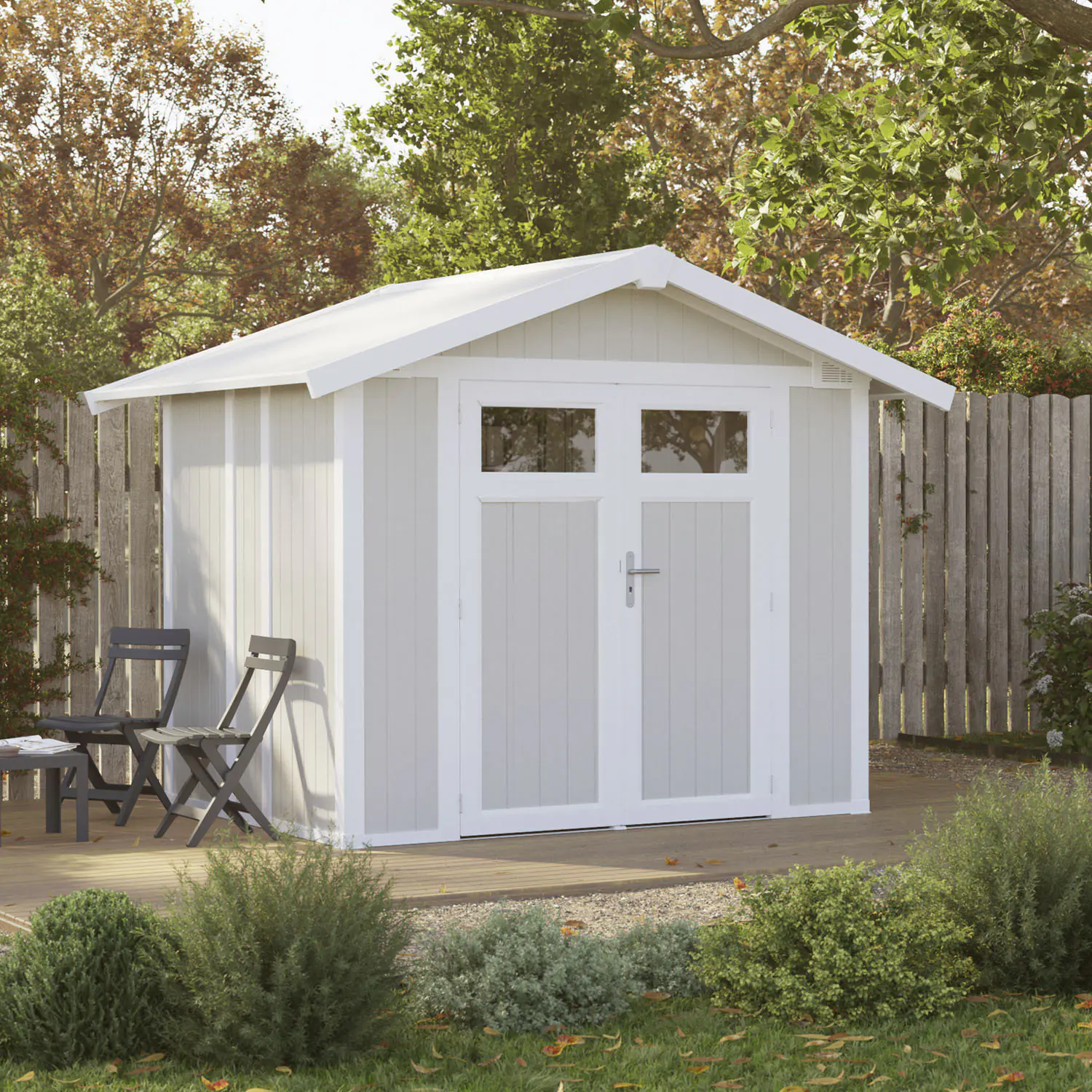 Grosfillex Gartenhaus Utility V 4,9 295 x 261 cm (inkl. Dachüberstand) Grosfillex Gartenhaus Utility V 4,9 295 x 261 cm (inkl. Dachüberstand)