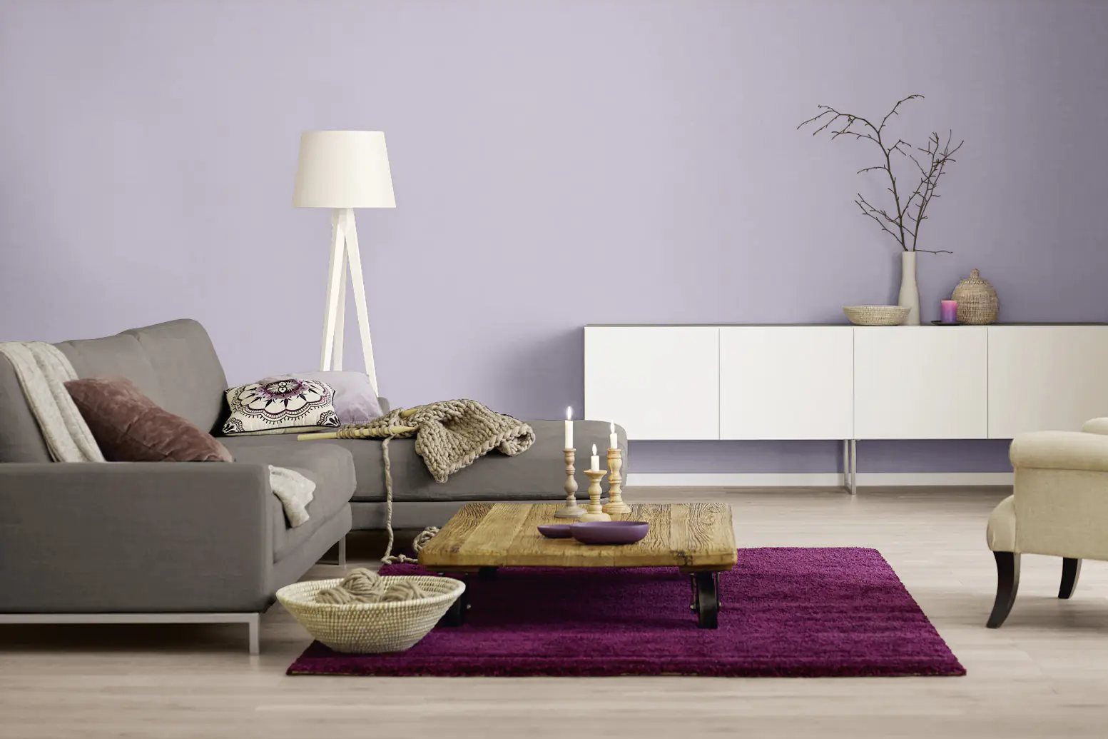 Alpina Farbrezepte Wandfarbe Edles Mauve matt 2,5 L