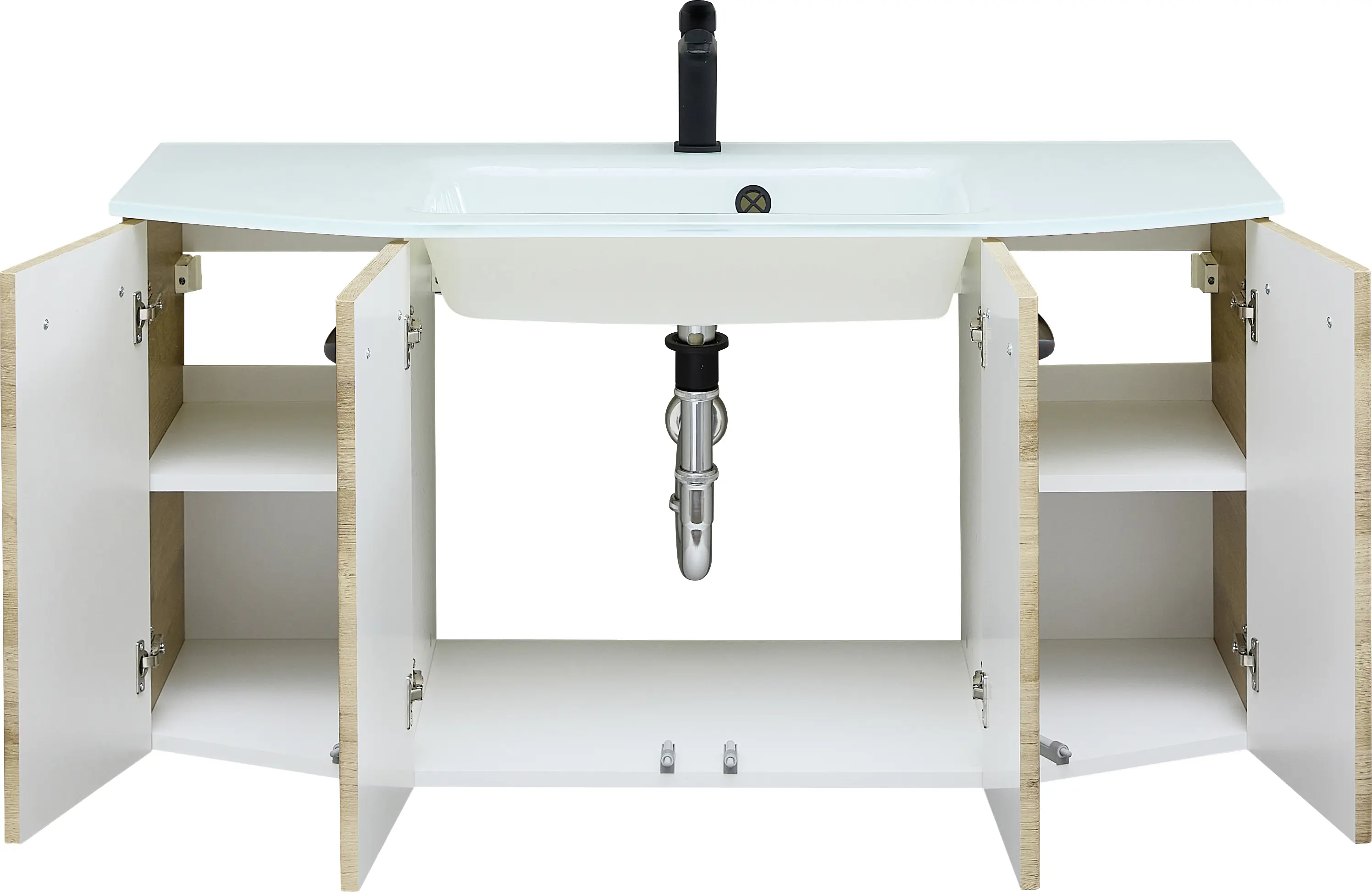 Pelipal Badmöbel-Set Aachen Riviera Eiche 112 cm