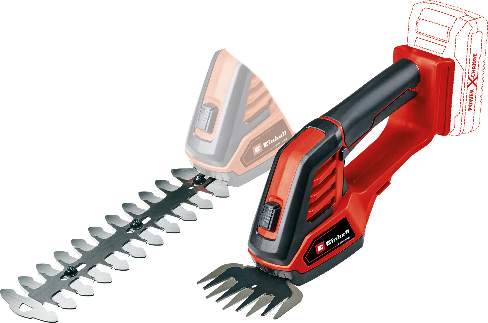 Einhell Akku Gras-/ Strauchschere GE-CG 18/100 Li Solo 20 cm Schnittbreite