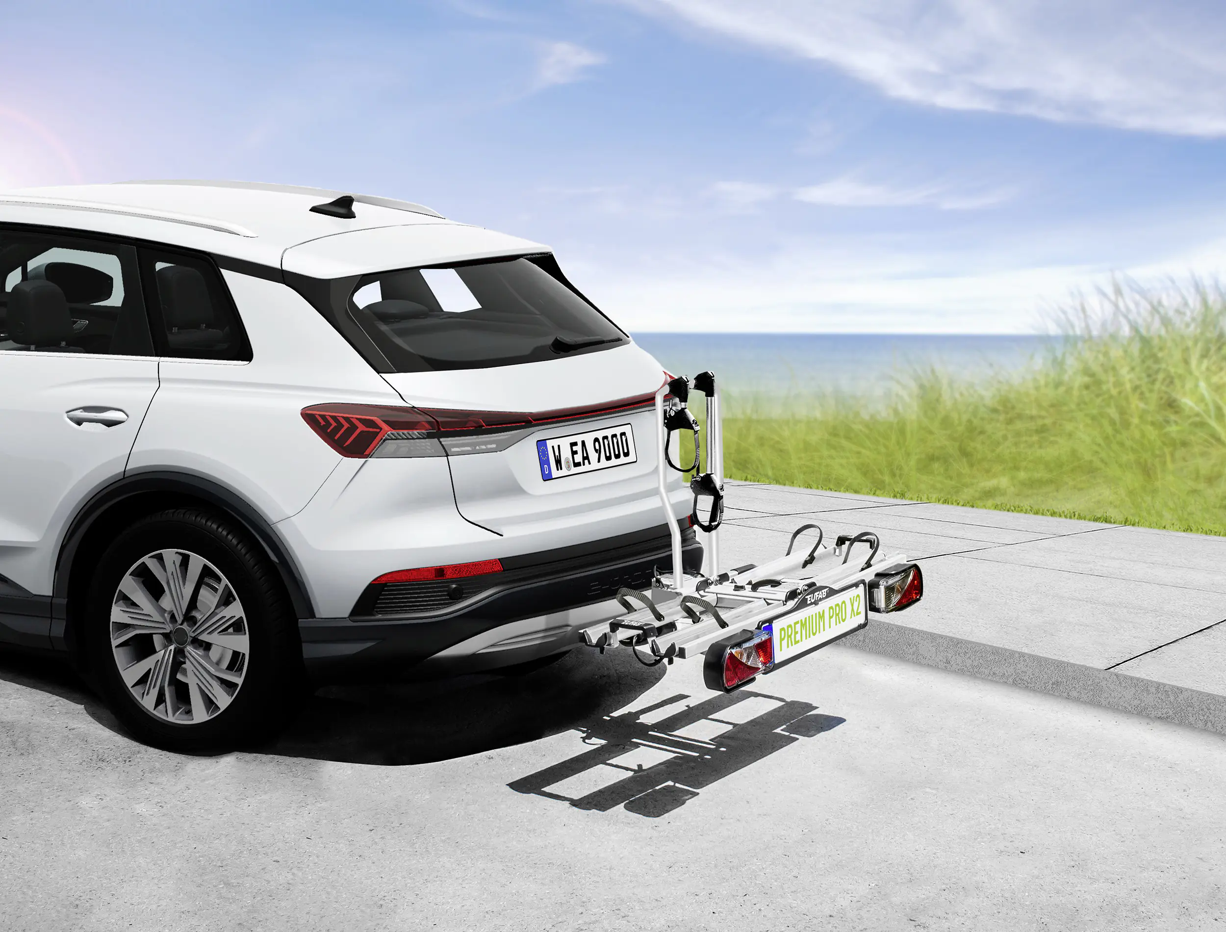 EUFAB Fahrradheckträger PREMIUM PRO X2 für 2 Fahrräder komplett vormontiert