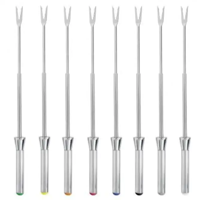 WMF Fondue Lono Chromargan 1,5 L Topf, 8 Fondue Gabeln