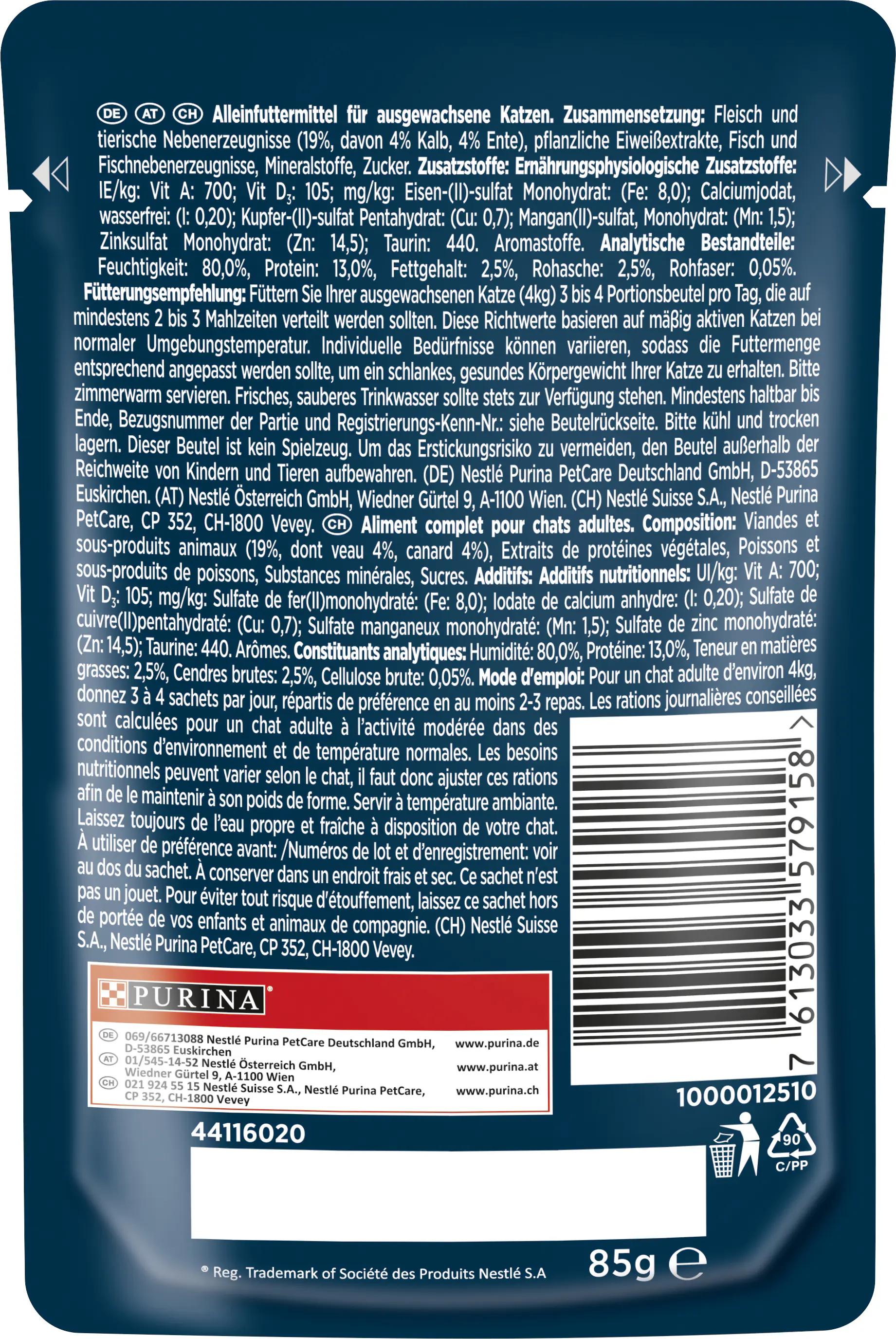 Gourmet Perle Duetto mit Kalb & Ente 85 g Gourmet Perle Duetto mit Kalb & Ente 85 g