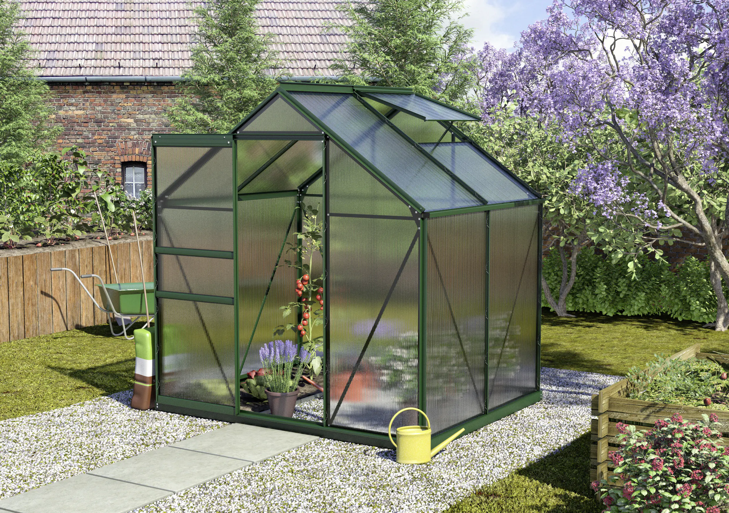 Vitavia Gewächshaus Calypso 3000 192 x 154 cm 6 mm Hohlkammerplatten Vitavia Gewächshaus Calypso 3000 192 x 154 cm 6 mm Hohlkammerplatten