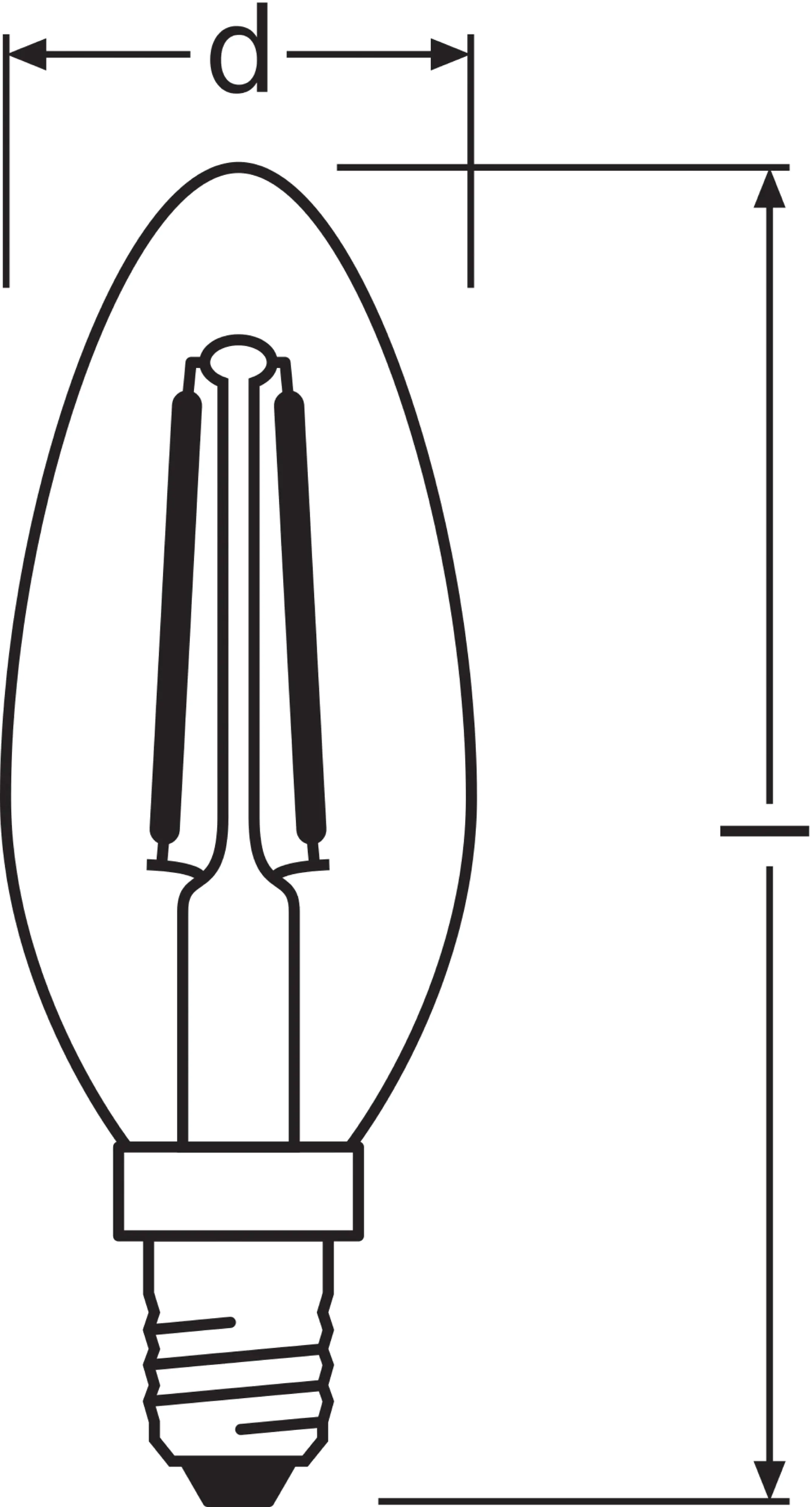 Bellalux LED Kerzenlampe Klassik B25 E14 2,5 W kaltweiß weiß matt