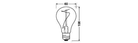 Ledvance LED Leuchtmittel Classic A10 E27 3,4W warmweiß, rauch