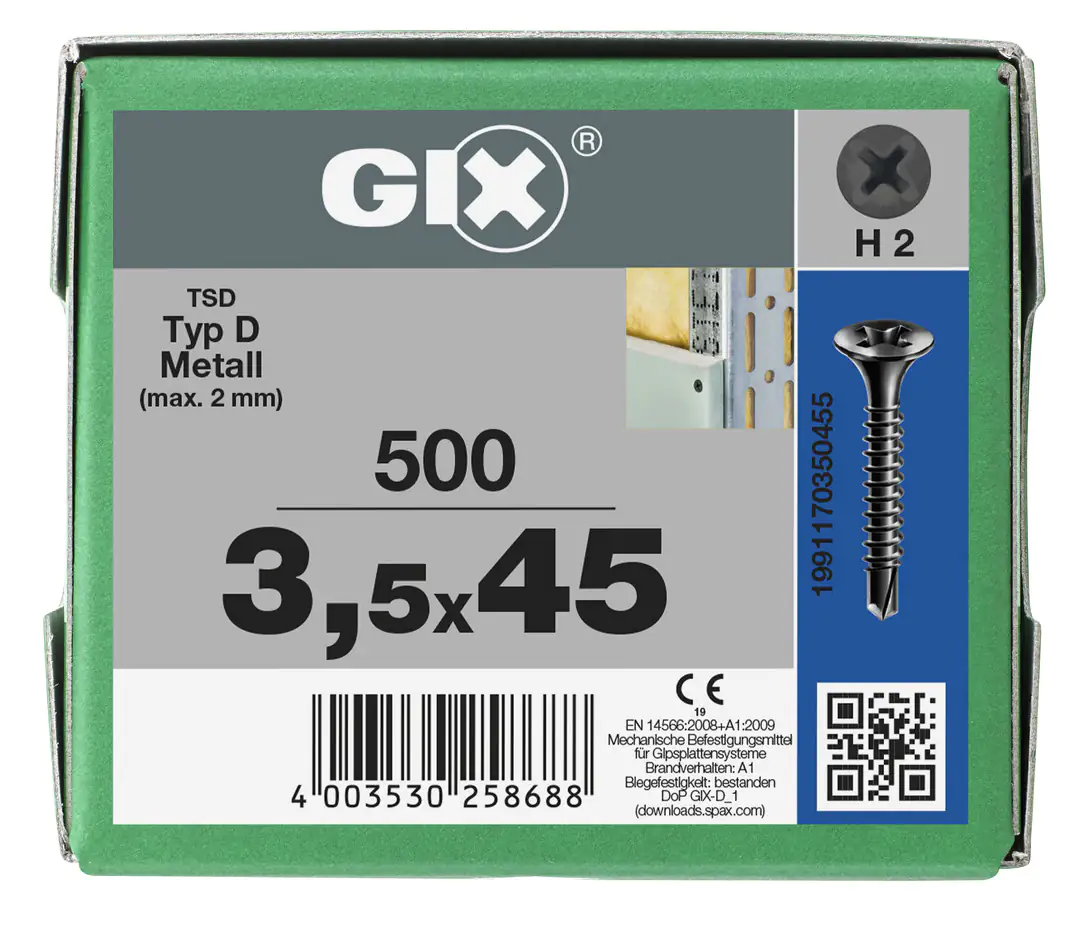 Spax Trockenbauschrauben 3.5 x 45 mm PH 2 - 500 Stk.