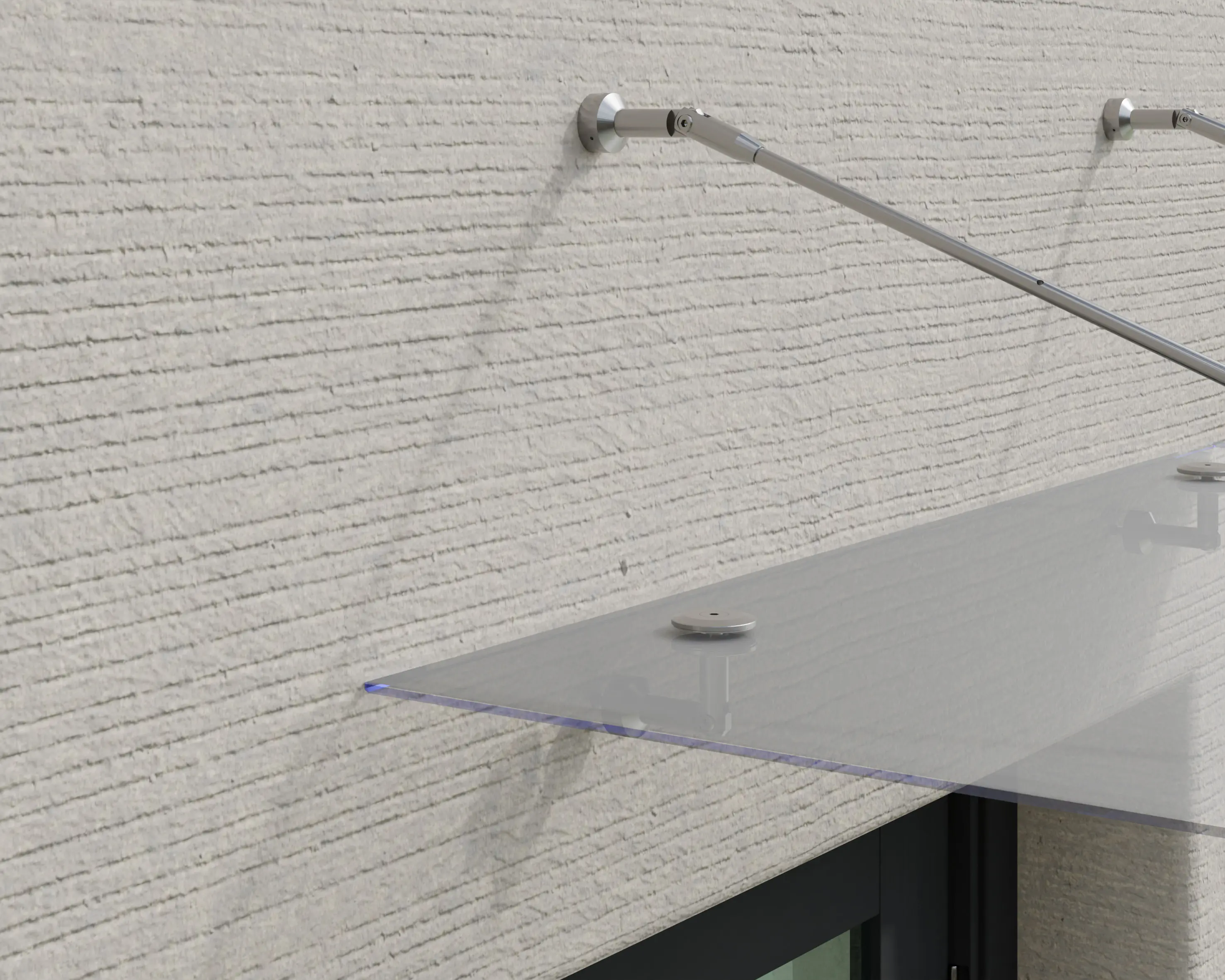 Canopia Vordach Taurus 1400 Silber Stahl 140 x 90 cm