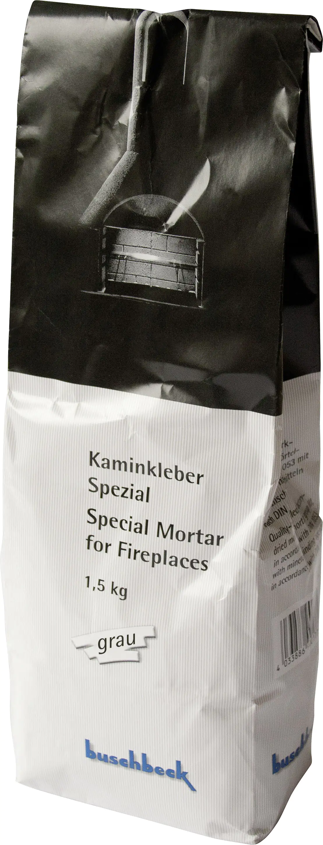Buschbeck Kaminkleber 1,5 kg, grau Buschbeck Kaminkleber 1,5 kg, grau