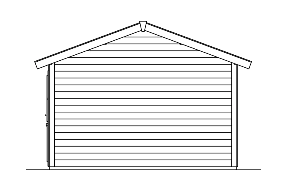 SKAN HOLZ Holzgarage Varberg 1 370 x 525 cm, natur