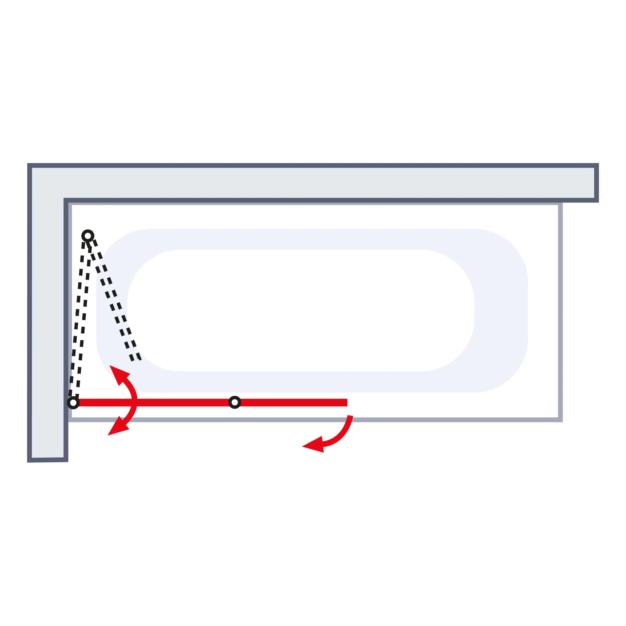 Schulte Badewannenaufsatz P1653 2-tlg. 114 x 140 cm