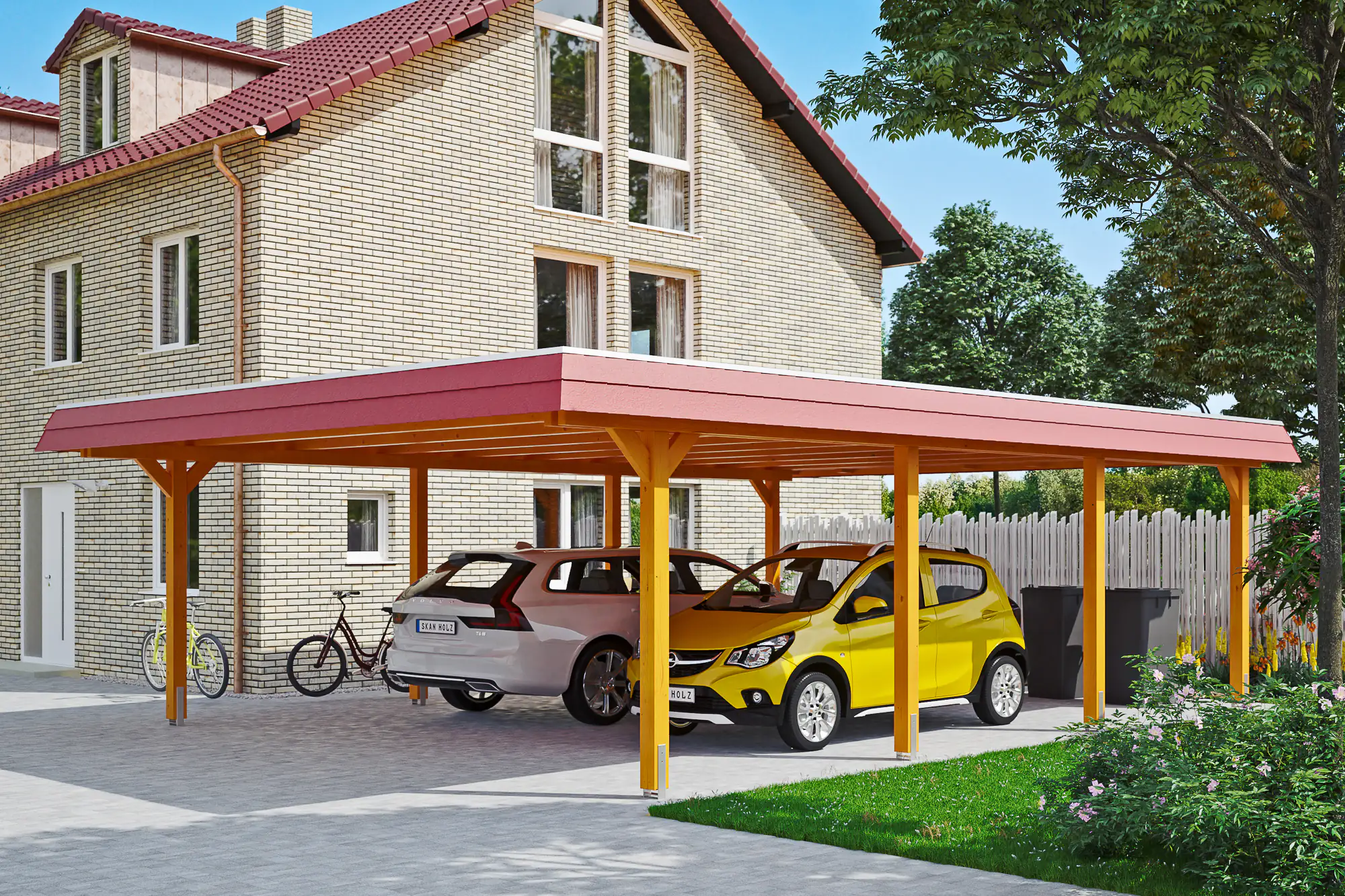 SKAN HOLZ Carport Wendland 630 x 879 cm mit Aluminiumdach
