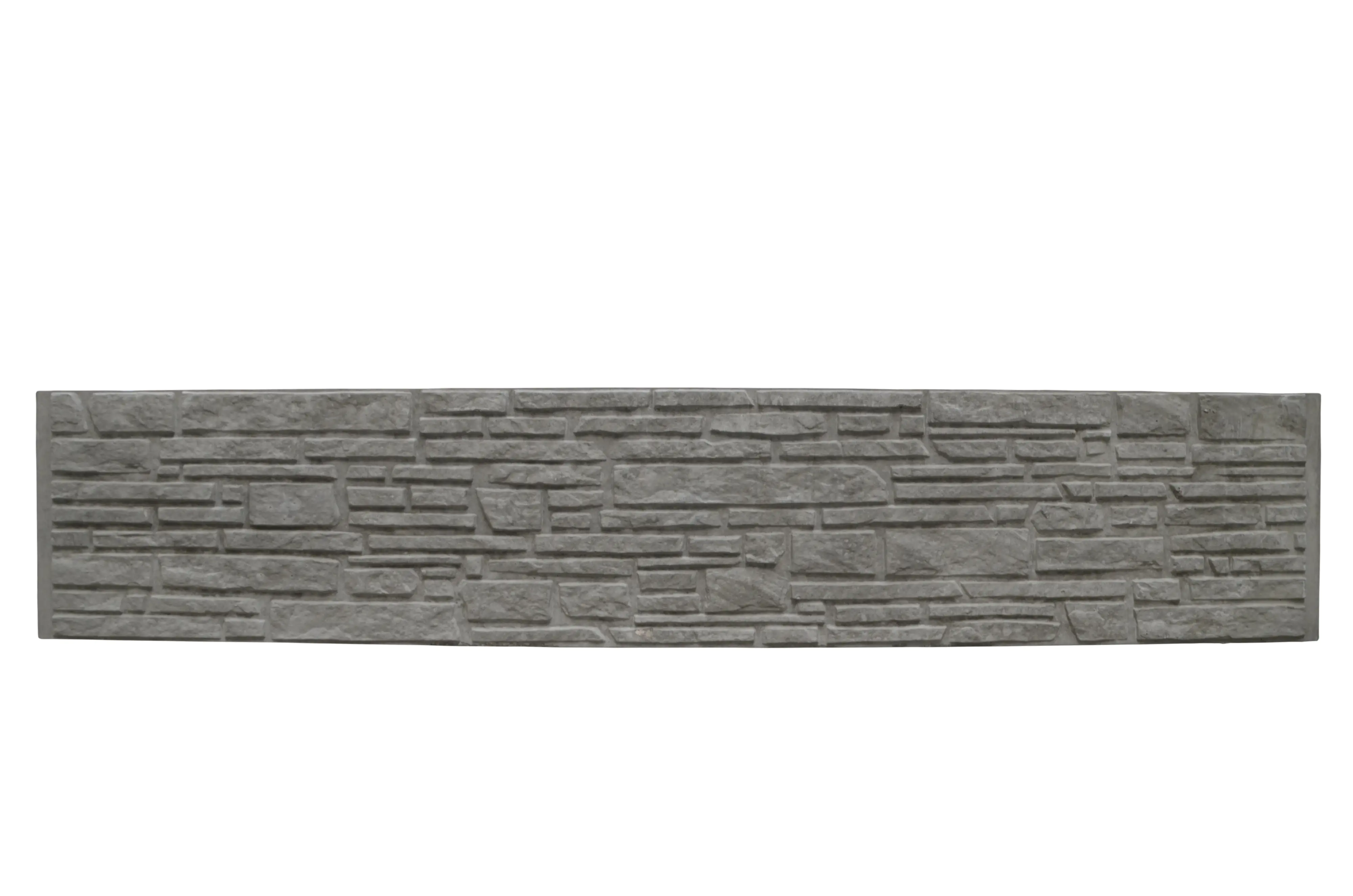 Betonzaun Erweitertungset Montana S-Motiv mit Zwischenpfosten 154 cm 