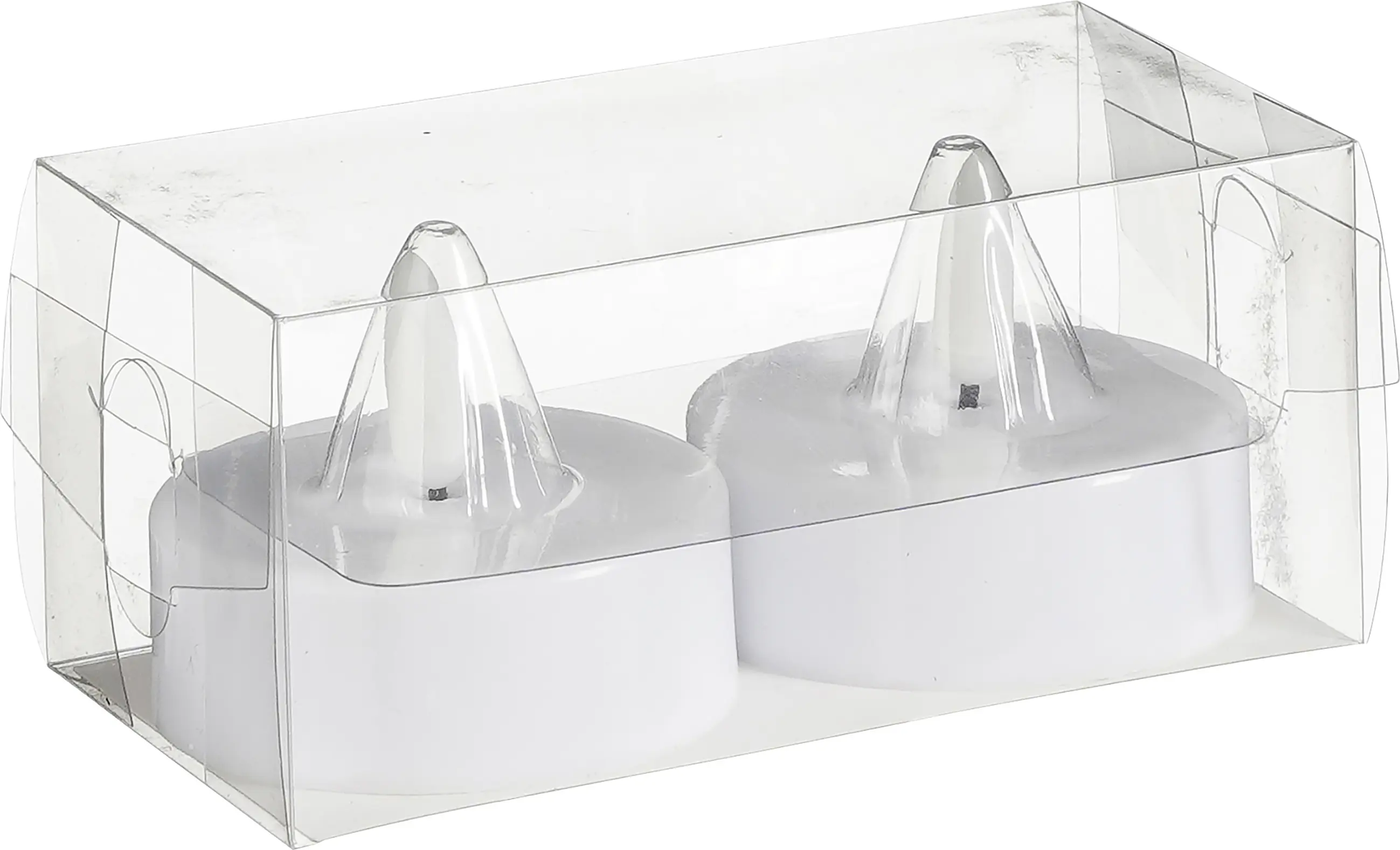 Mica Decorations LED Teelicht batteriebetrieben weiß Ø 6 x 5 cm warmweiß 2 Stück