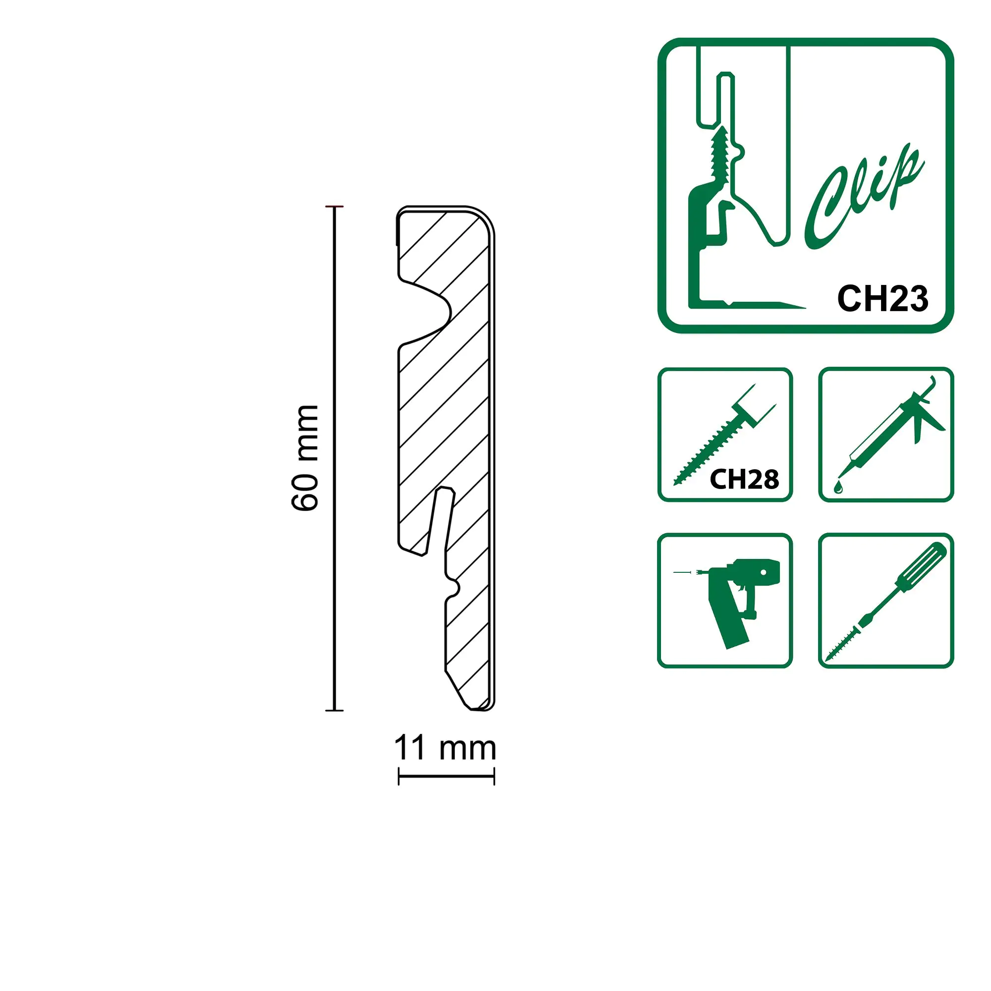 9010115247673_1 FN Neuhofer Fußleiste 220 cm 60 x 11 mm weiß