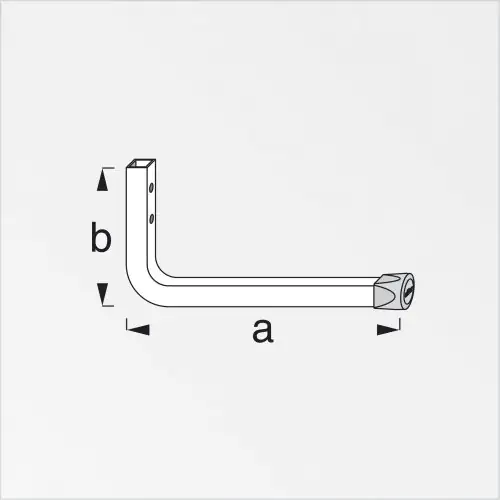 alfer Wandhaken 175 mm 175 x 80 mm Stahl verzinkt Kappe rot