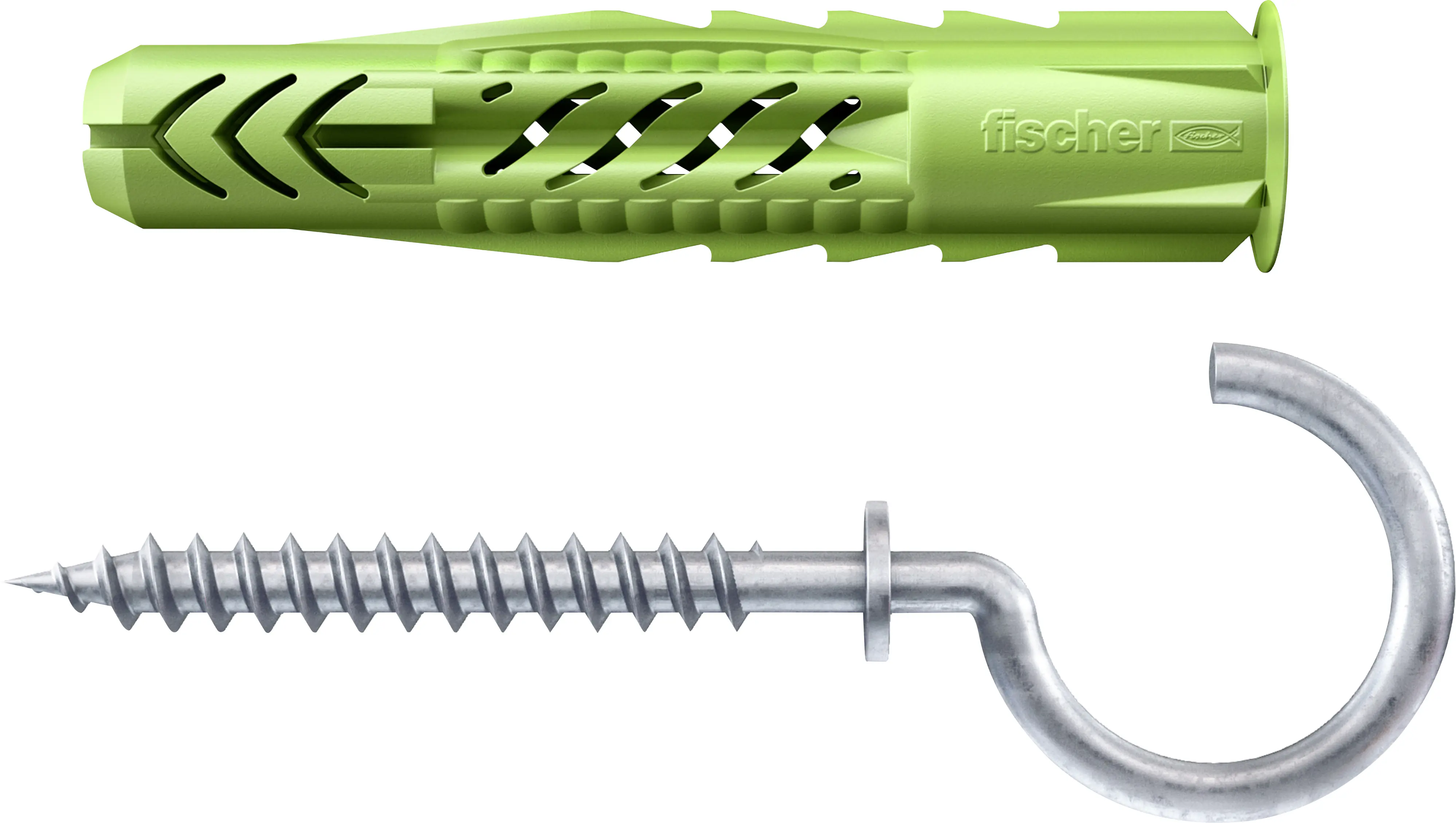 Fischer Universaldübel UX Green R RH 6 x 35 mm mit Rand & Rundhaken - 4 Stück