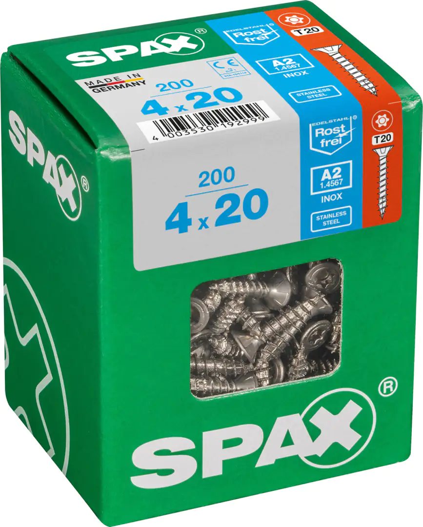 Spax Universalschrauben 4.0 x 20 mm TX 20 - 200 Stk.