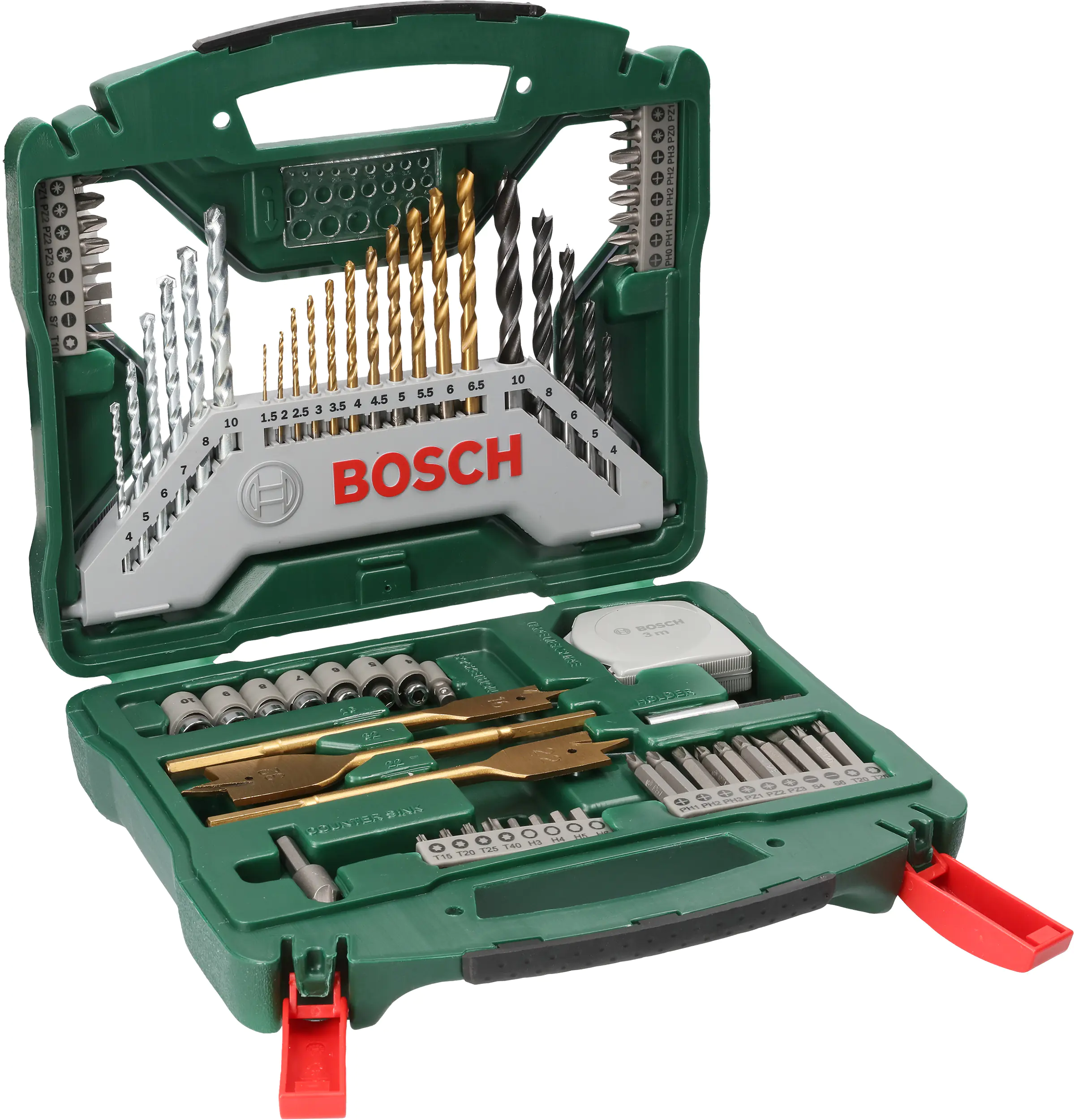 Bosch Bit-Bohrer-Set X-Line im Kunststoffkoffer 70-teilig Sechskant