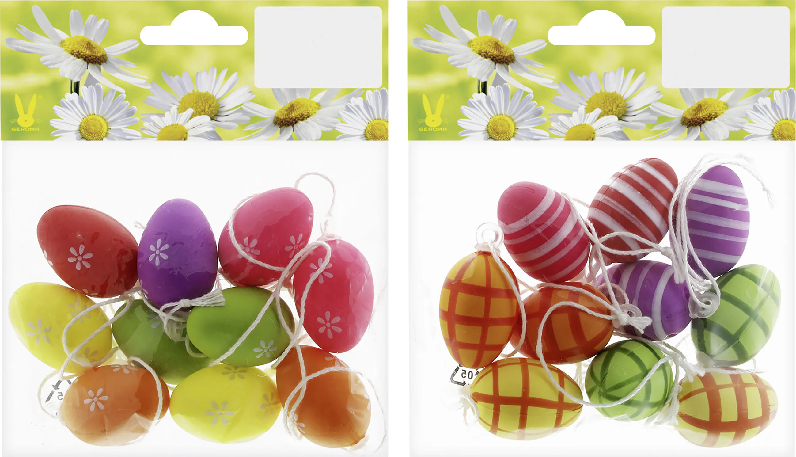 Ostereier zum Hängen Mini 3 cm 10 Stück bunt 