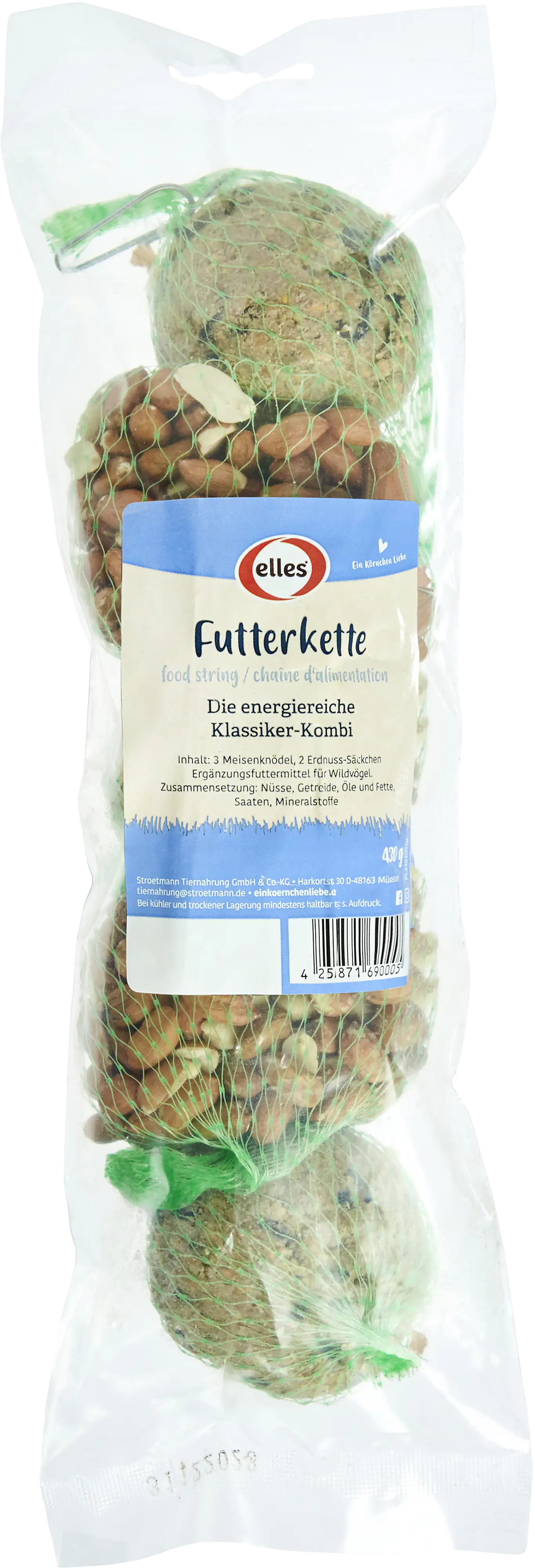 Elles Wildvogelfutter Futterkette 5tlg 430 g