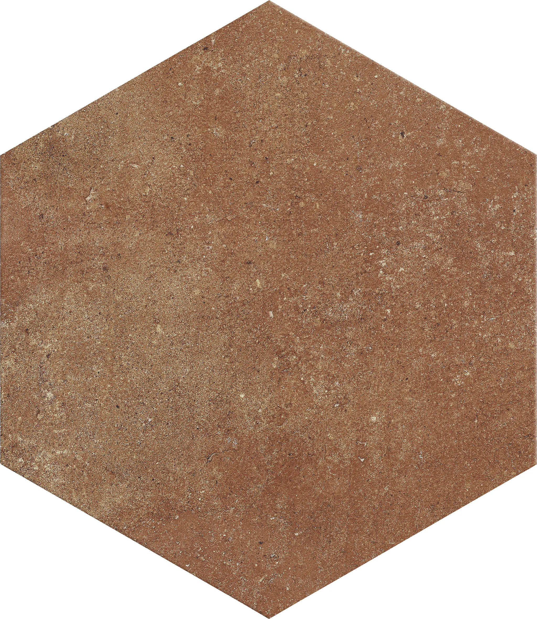 Feinsteinzeug Hexagon Folk Cotto 21,5 x 25 cm braun