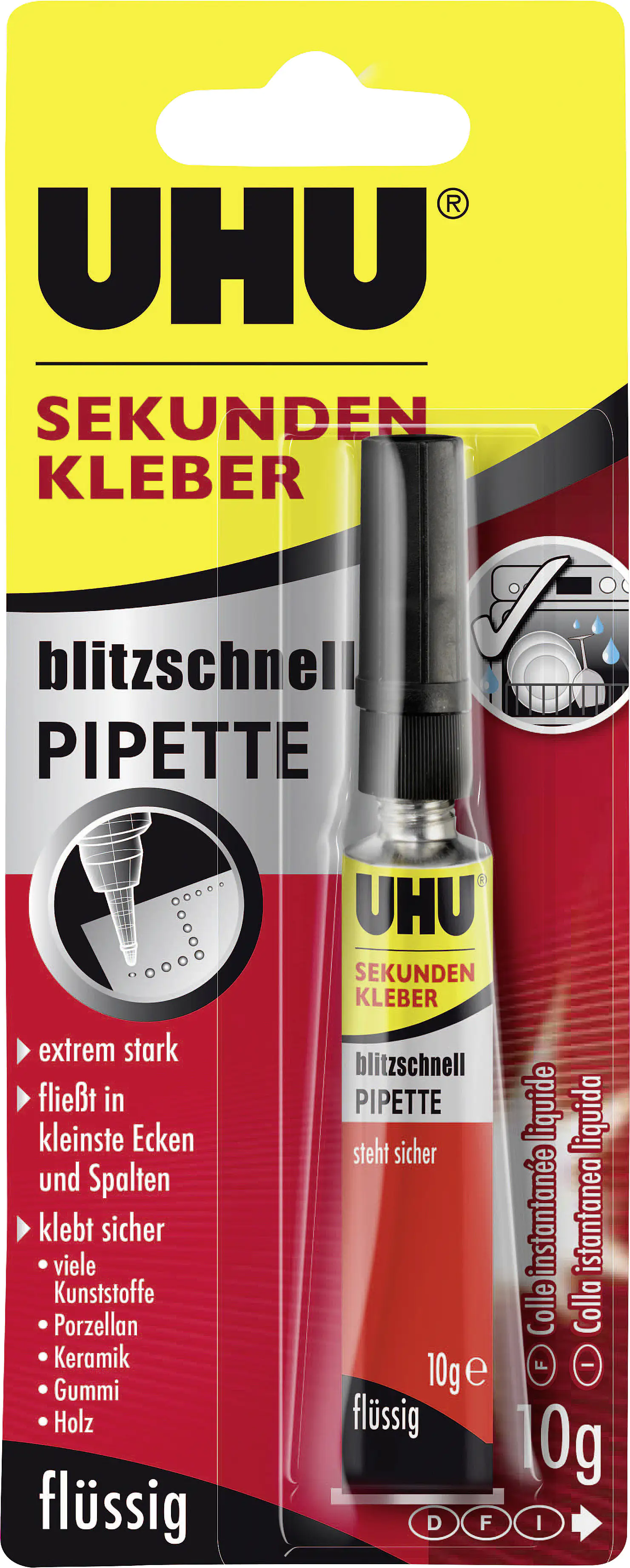 UHU Sekundenkleber blitzschnell Pipette Control 10 g