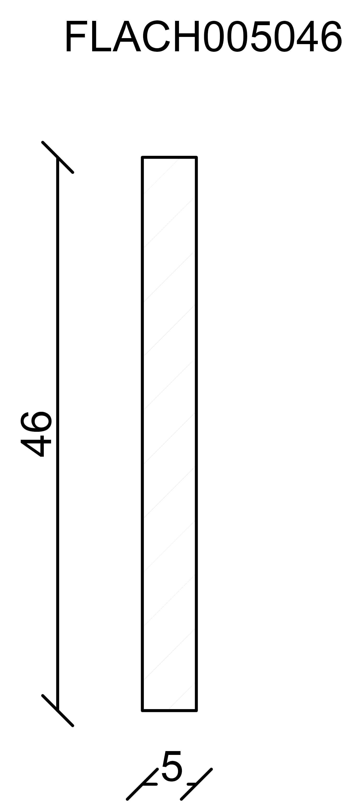 FN Neuhofer Flachleiste 240 cm 46 x 5 mm Fichte/Kiefer