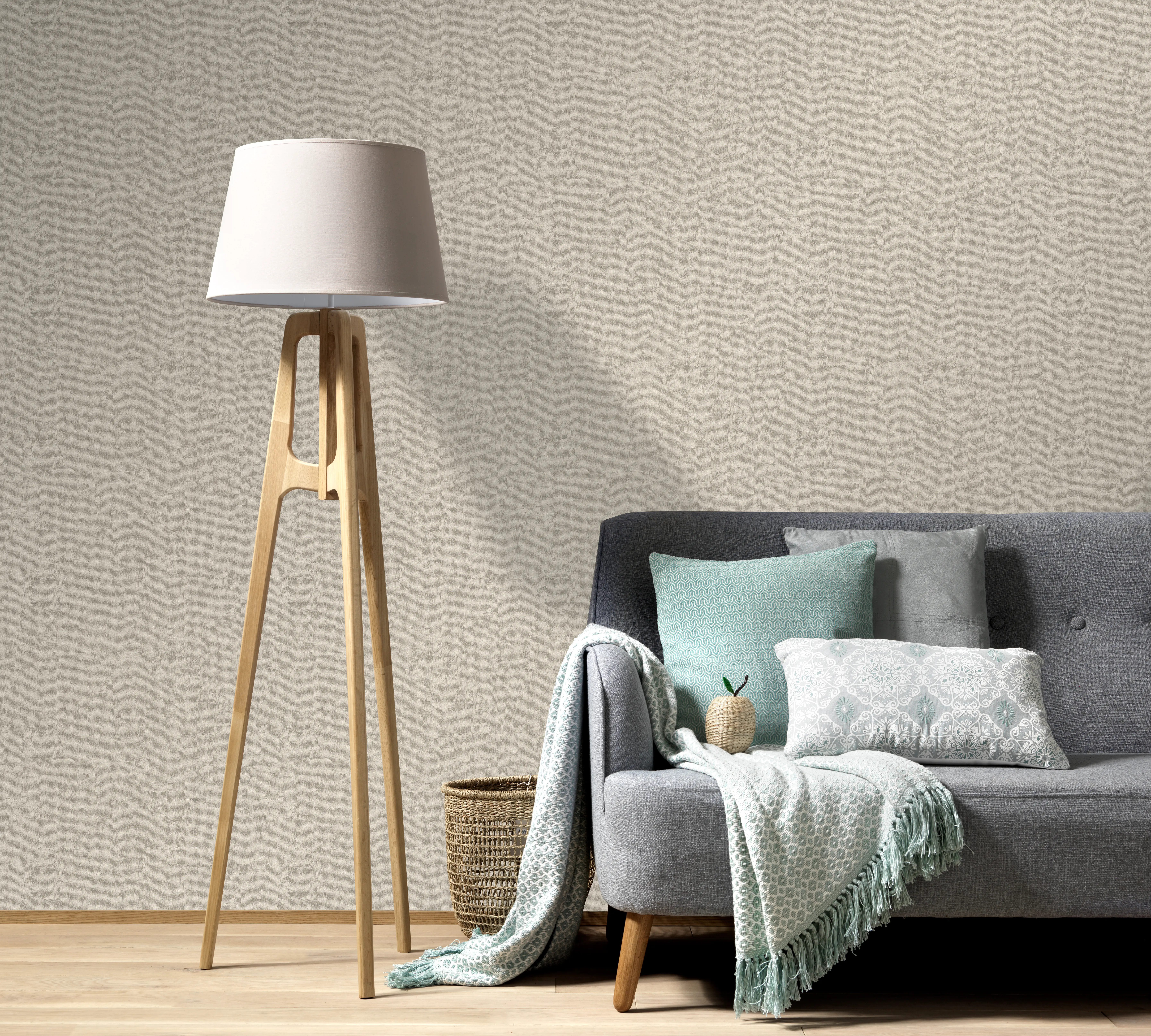 4002790142706_2 Erismann Vliestapete 6862-38 My Self uni taupe 10,05 x 0,53 m