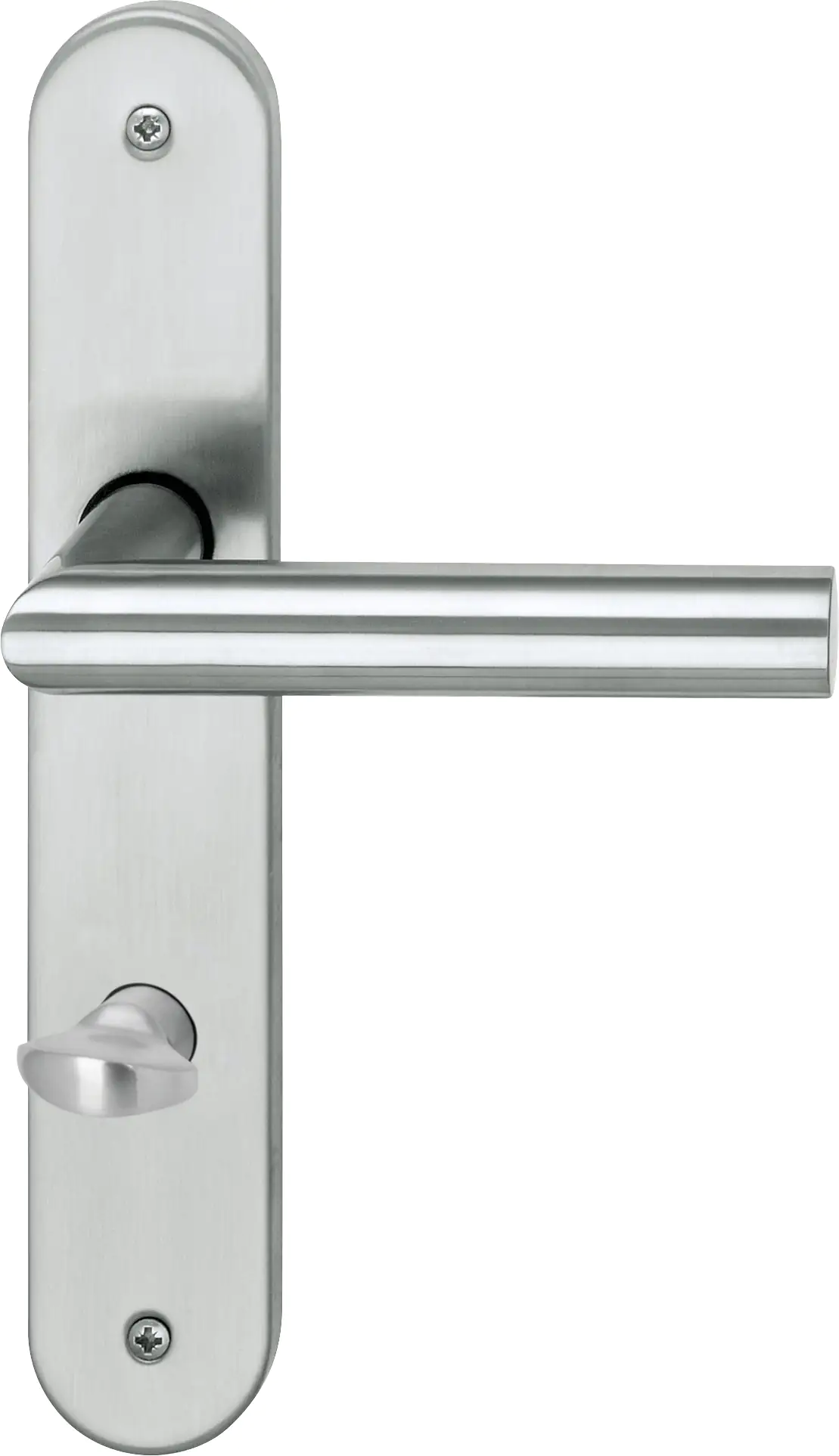 Alpertec WC-Langschildgarnitur Martina Edelstahl silber abgerundet Alpertec WC-Langschildgarnitur Martina Edelstahl silber abgerundet