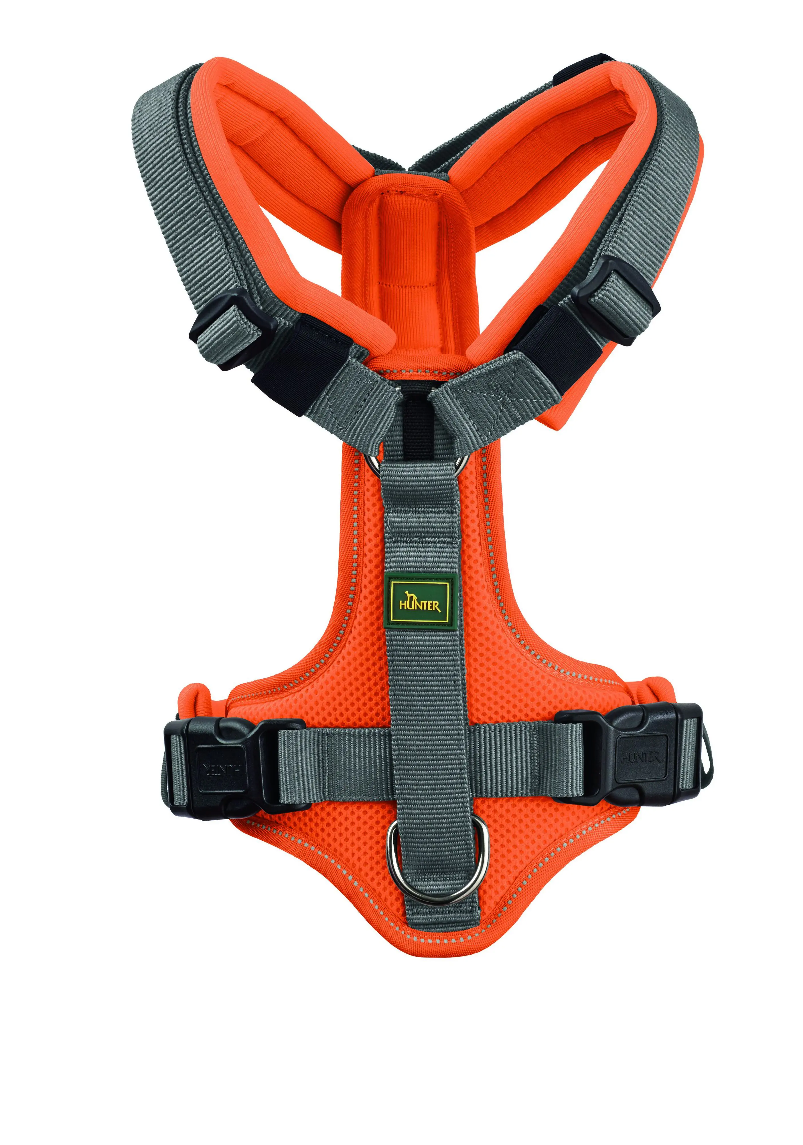 Hunter Hundegeschirr Maldon Up mit Griff M orange/grau
