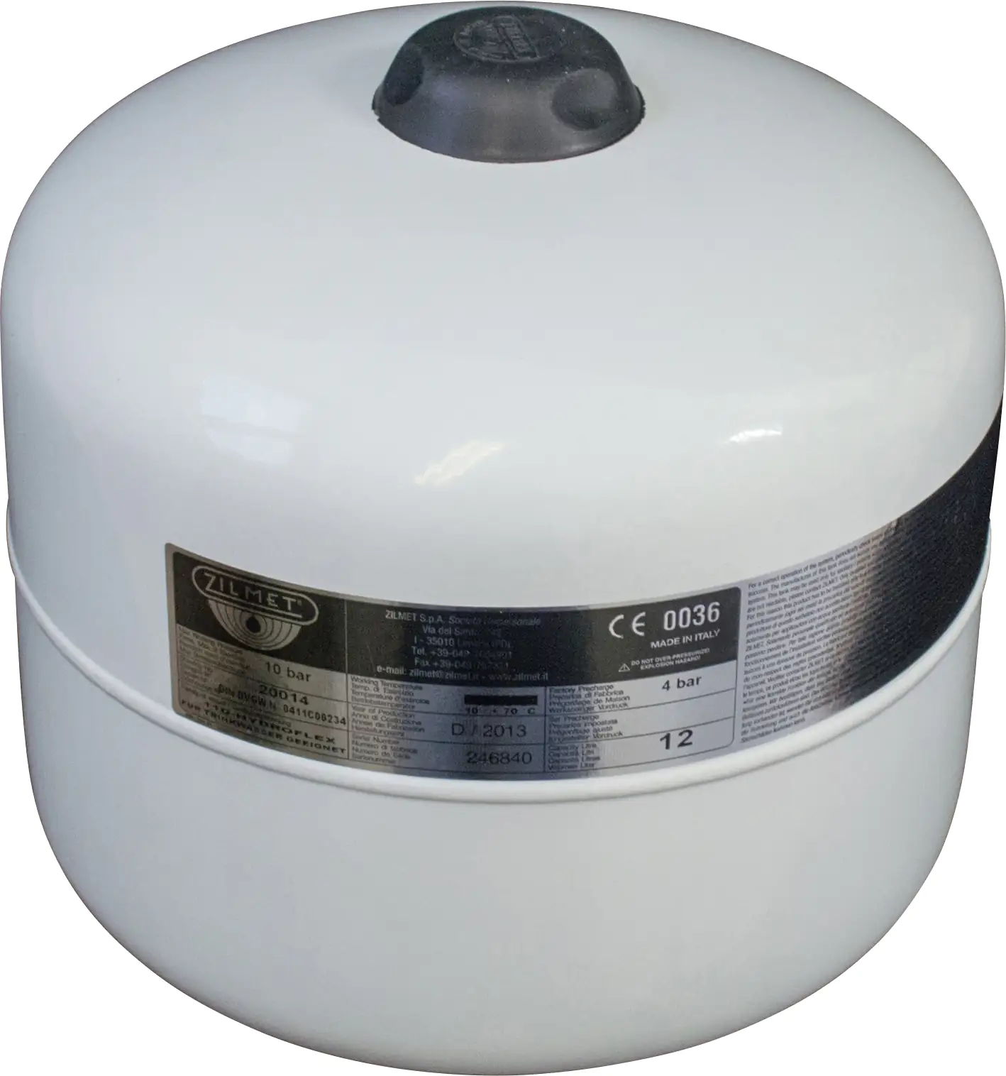 Zilmet Membran Druckausdehnungsgefäß Volumen: 12 L