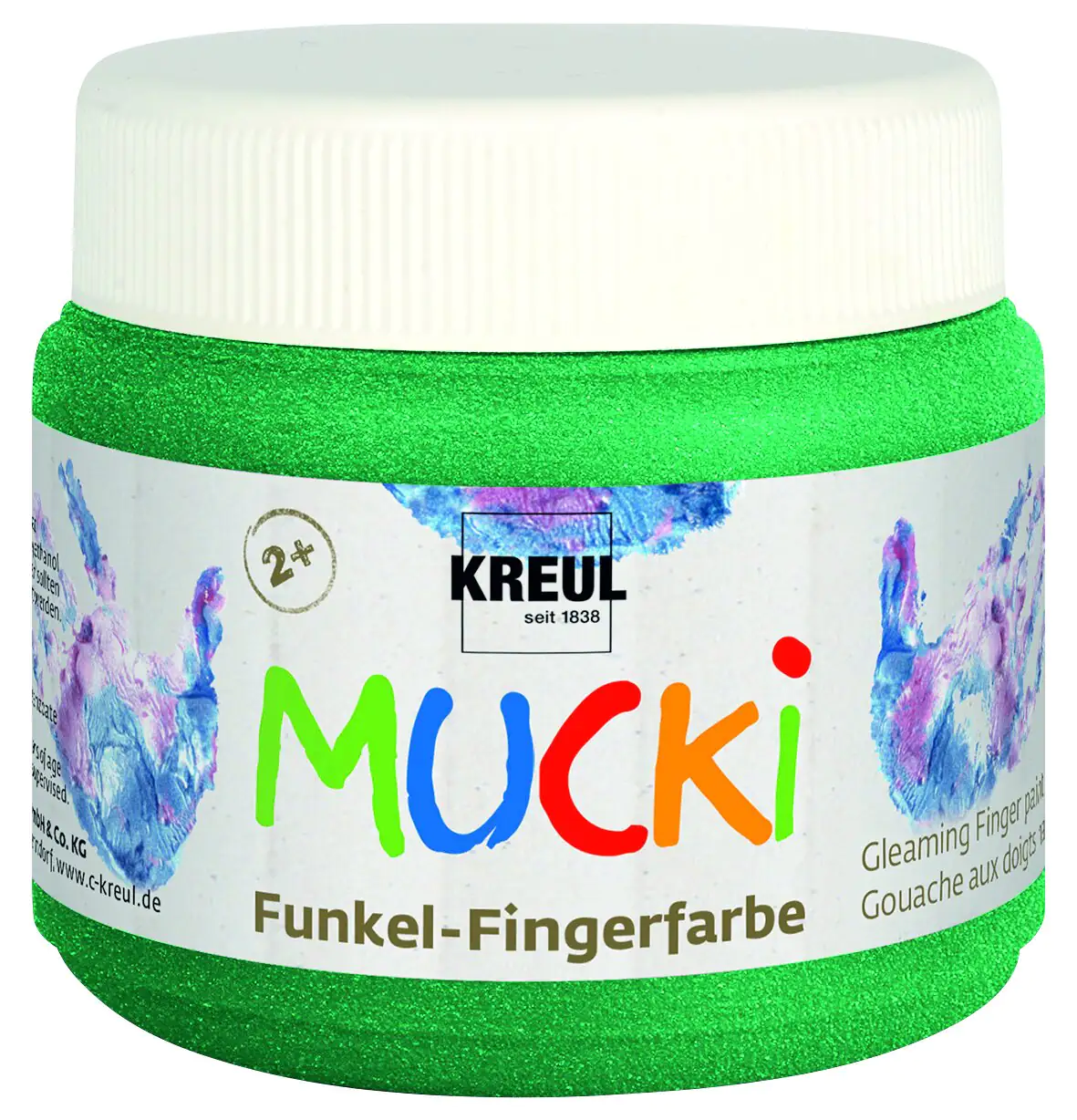 Kreul Mucki Funkel-Fingerfarbe smaragdgrün 150 ml