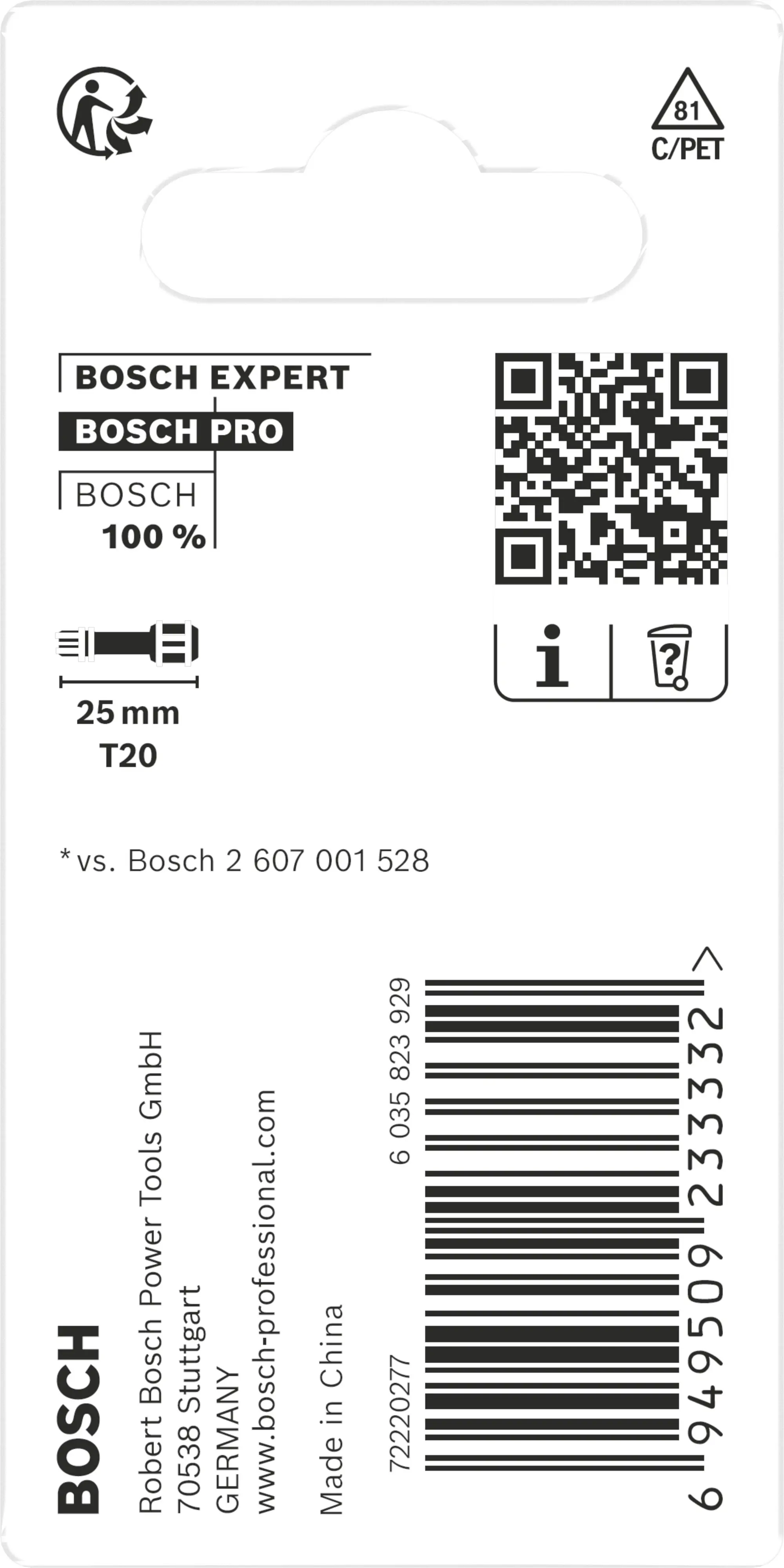 Bosch PRO Impact Bit T20 25 mm 2-teilig Bosch PRO Impact Bit T20 25 mm 2-teilig