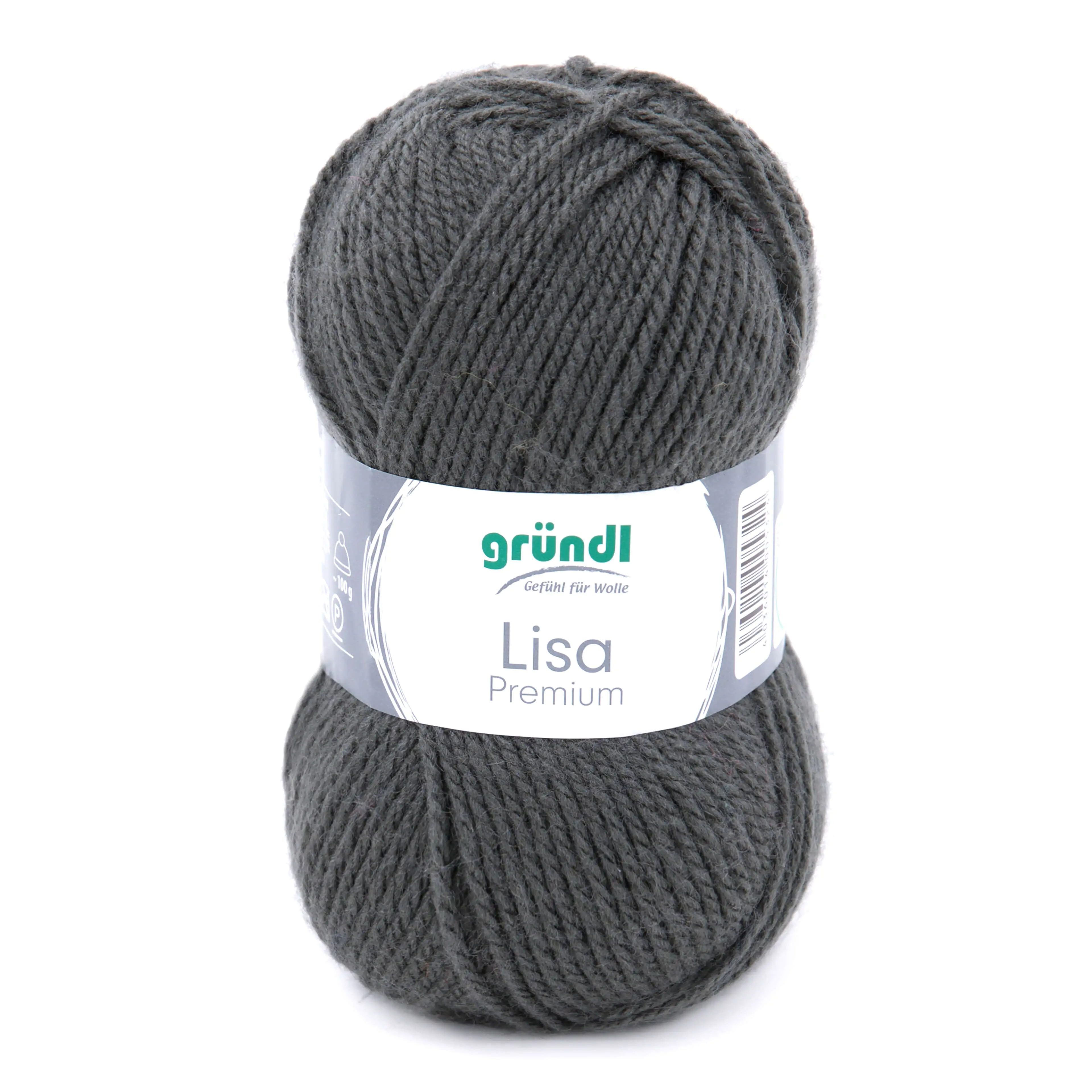4036014005324 Gründl Wolle Lisa Premium uni 50 g anthrazit