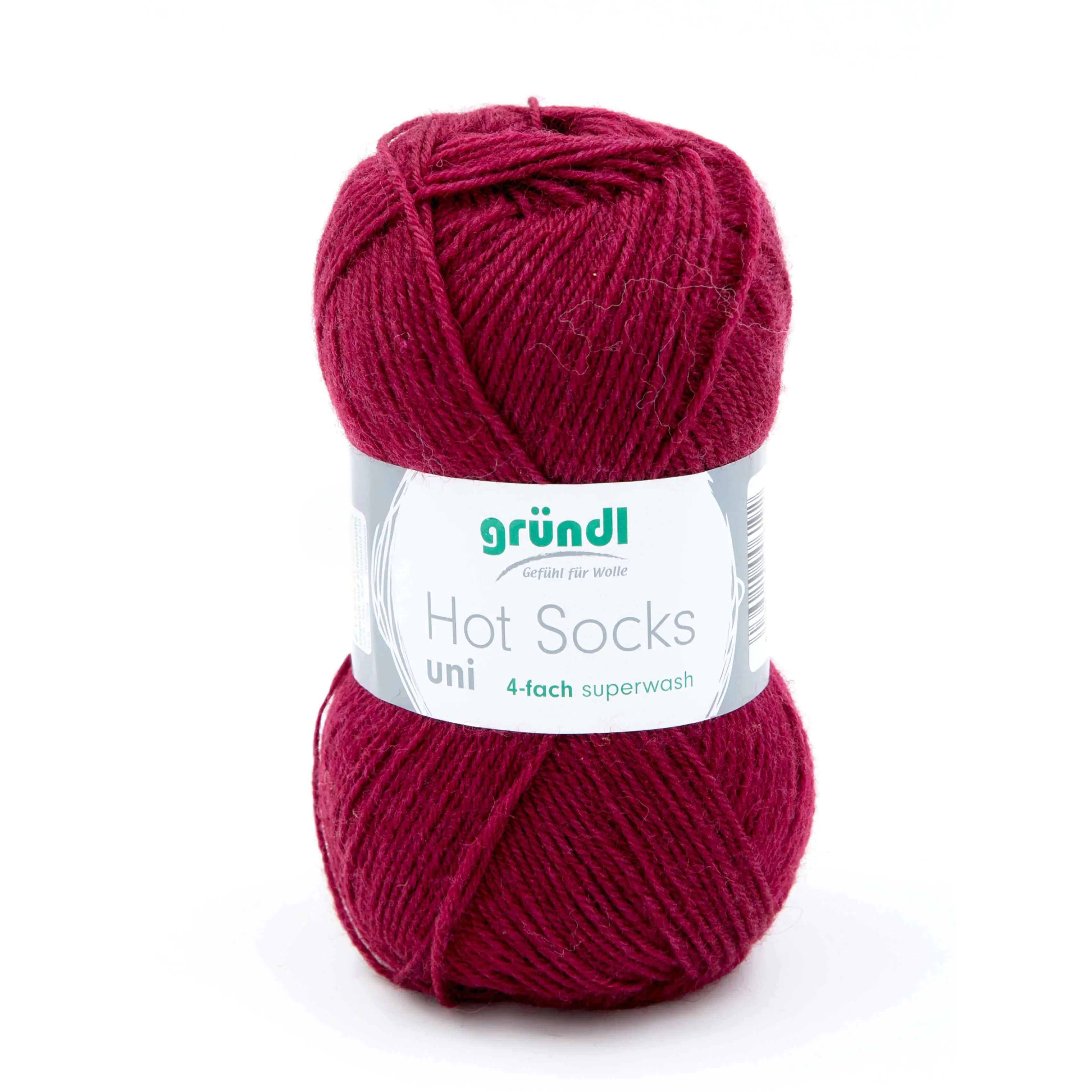 4036014006192 Gründl Wolle Hot Socks uni 50 g bordeaux