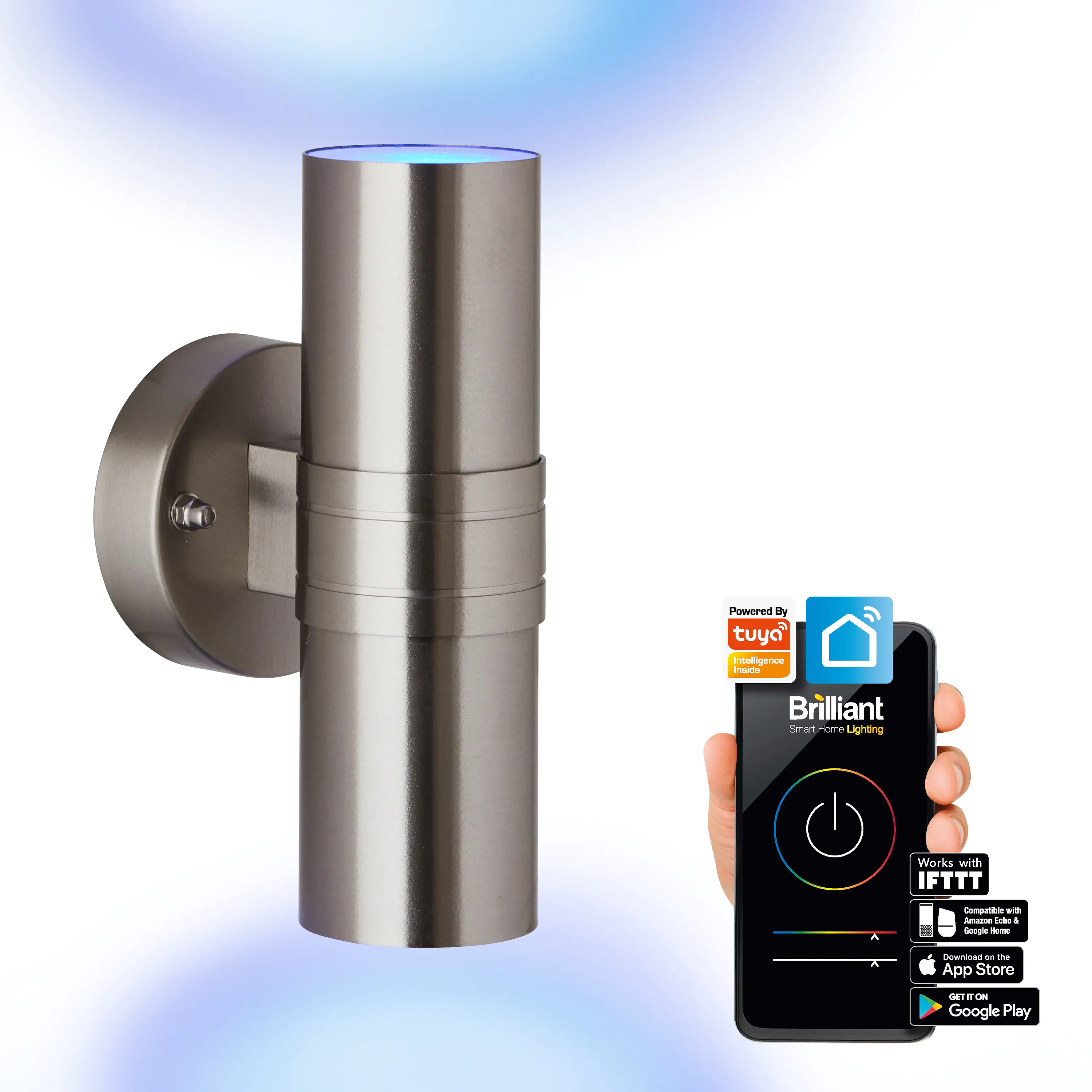 Brilliant LED Außen-Wandleuchte Sanders Tuya Smart Up- & Downlight 7,8 W Brilliant LED Außen-Wandleuchte Sanders Tuya Smart Up- & Downlight 7,8 W