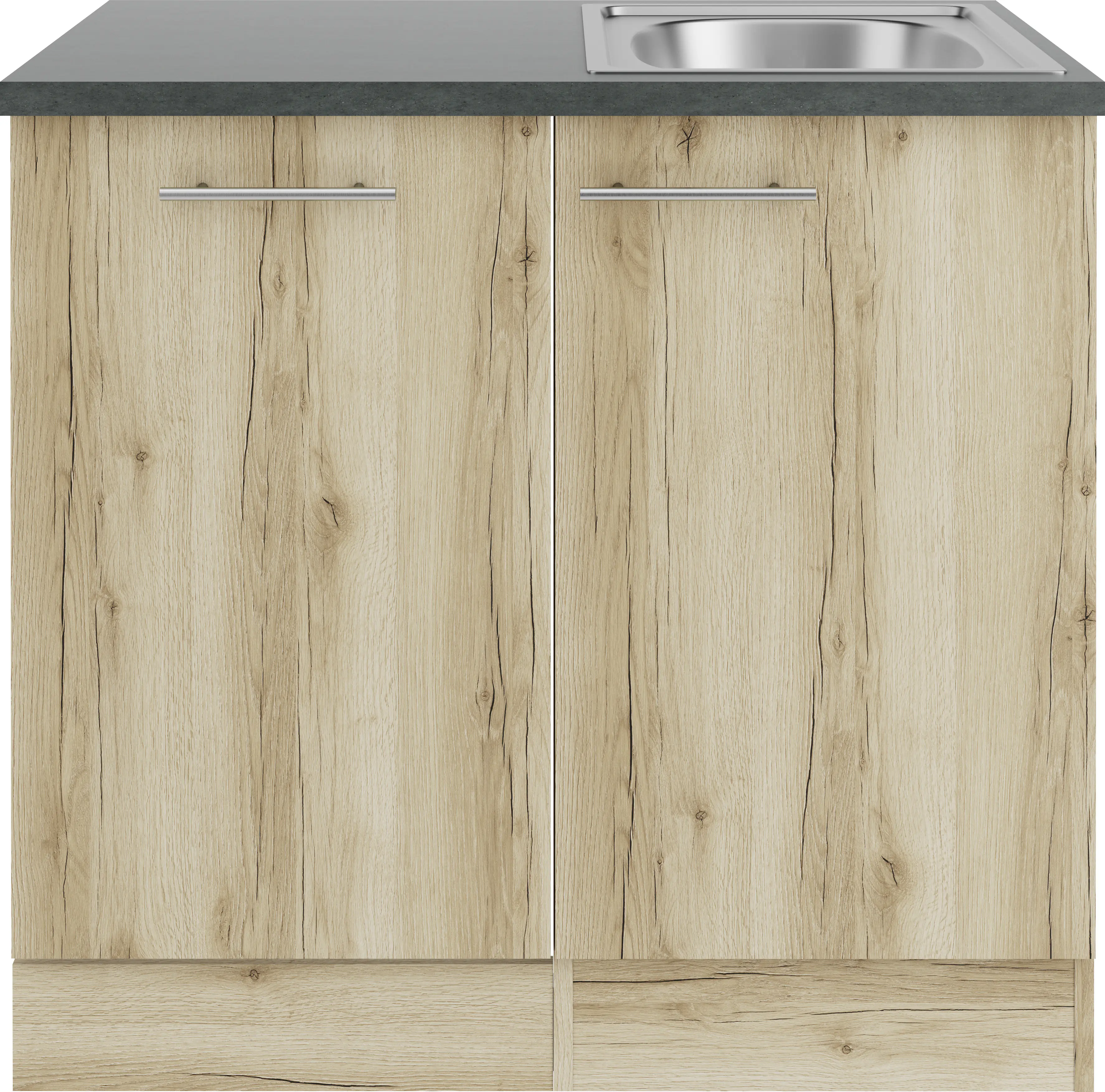 Optifit Spüle mit Unterschrank-Set Livorno 290 eiche 90 cm