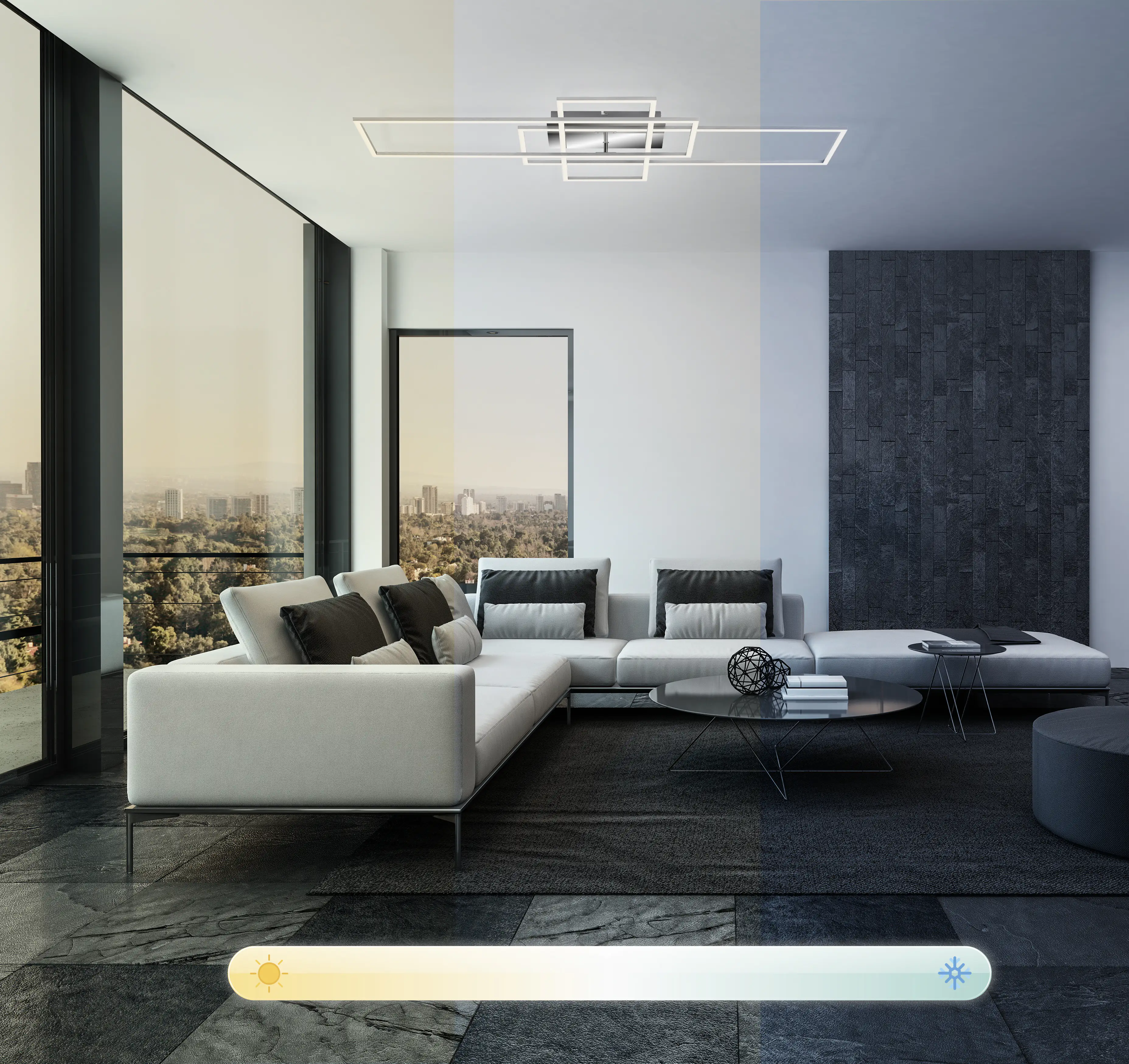 Di-Ka CCT LED Deckenleuchte dimmbar Fernbedienung 104 x 42 cm