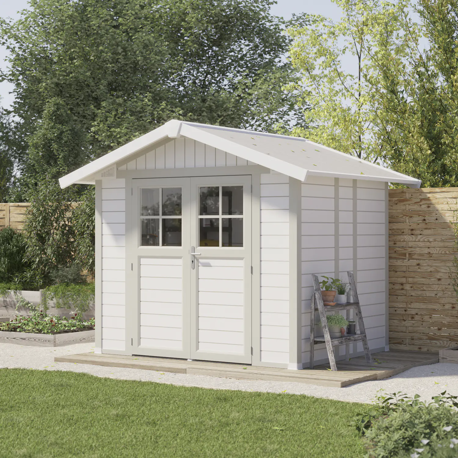 Grosfillex Gartenhaus Deco H 4,9 295 x 261 cm (inkl. Dachüberstand)