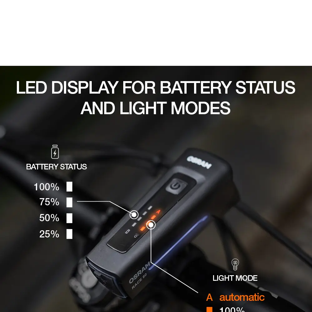 Osram LED-Fahrradlicht-Set Race 100 wiederaufladbar