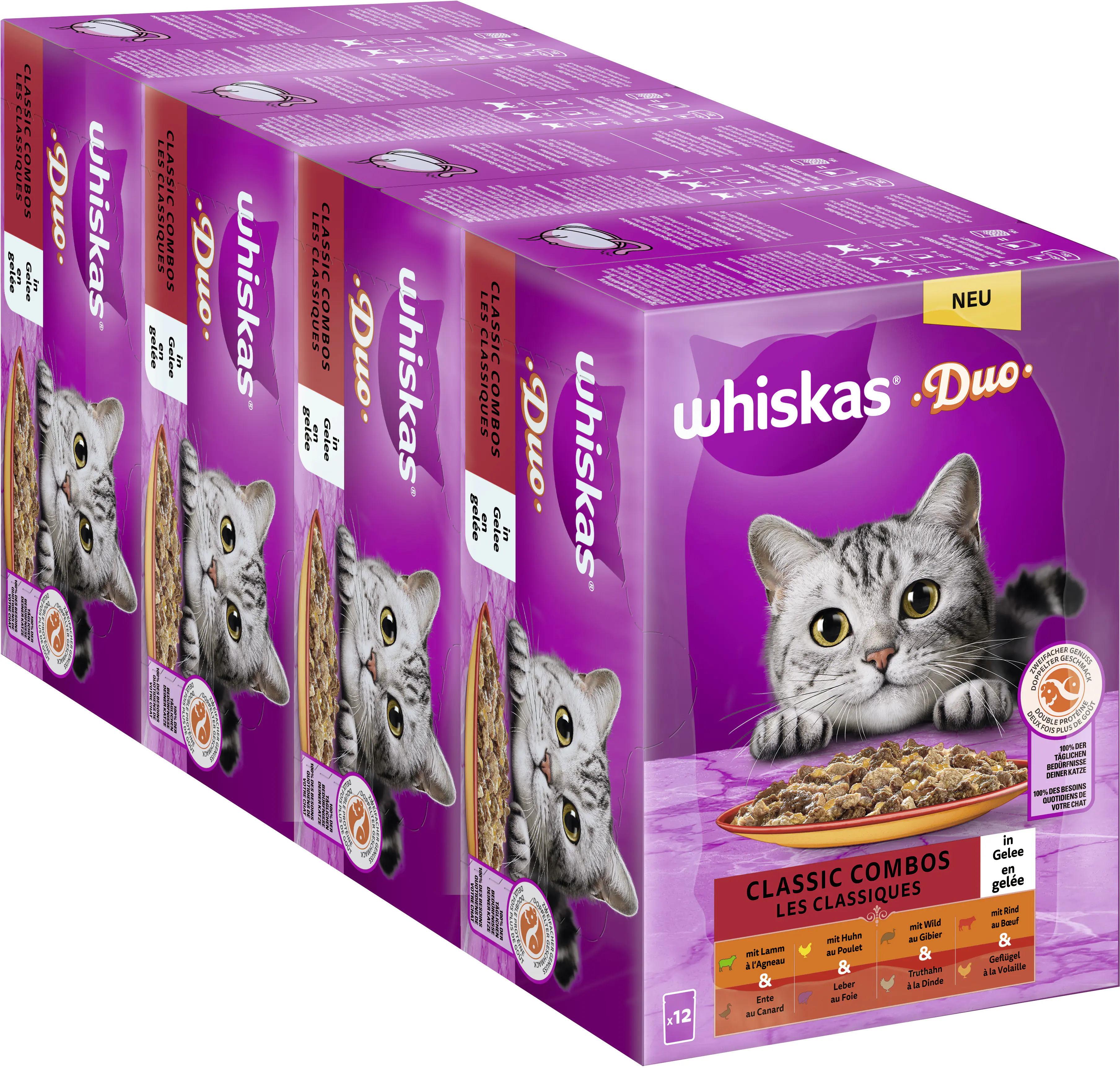 Whiskas Multipack Duo Classic Combos in Gelee Katzenfutter 12 x 85 g Whiskas Multipack Duo Classic Combos in Gelee Katzenfutter 12 x 85 g